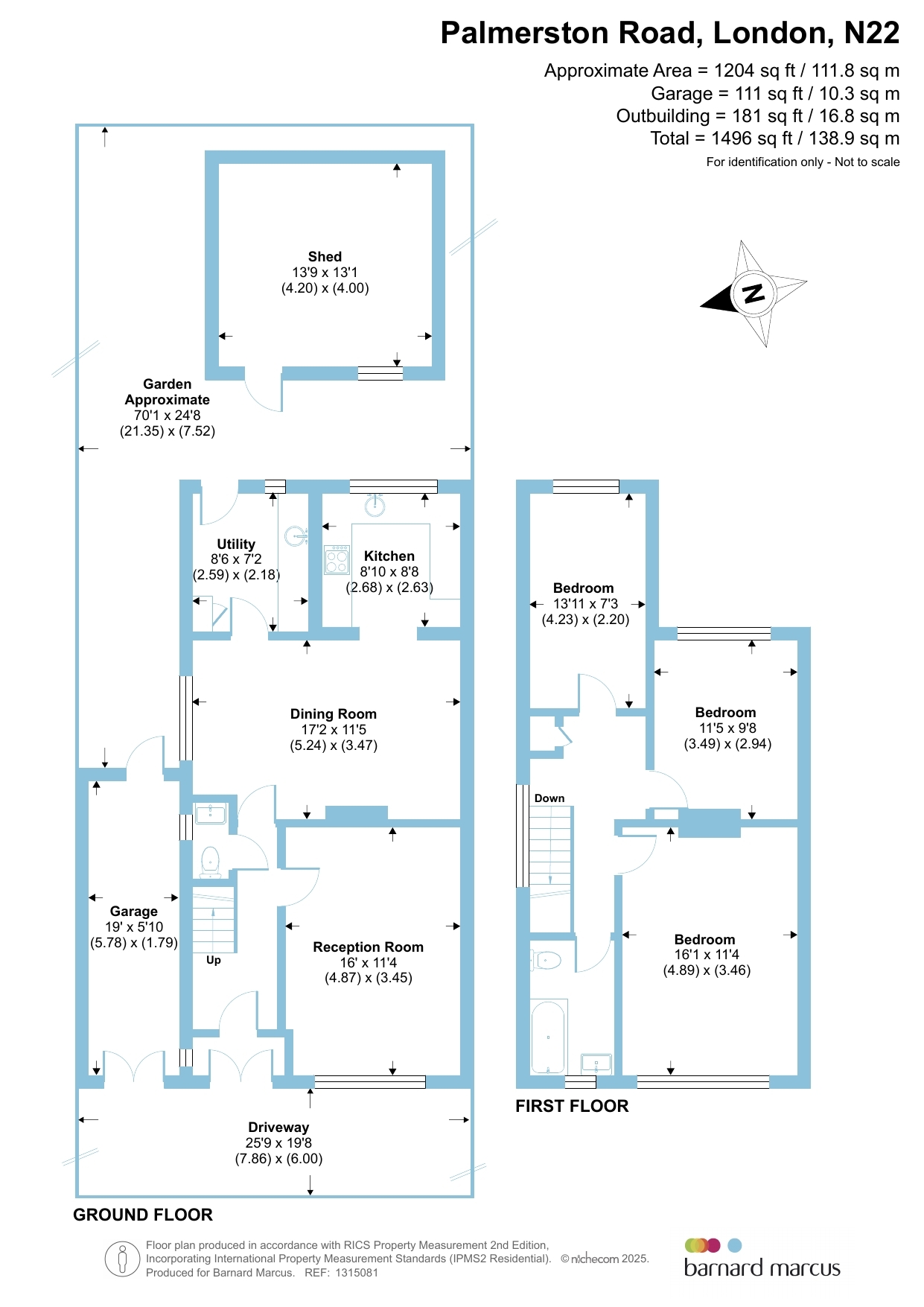 66, Palmerston Road, London floorplan