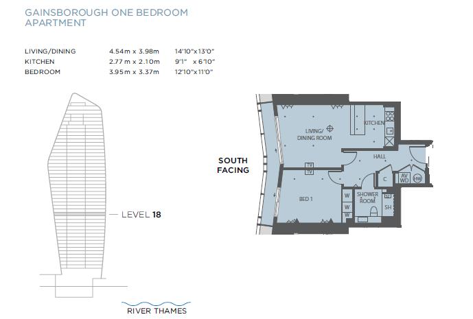 1 Bedrooms Flat to rent in One Blackfriars, 8 Blackfriars Rd SE1