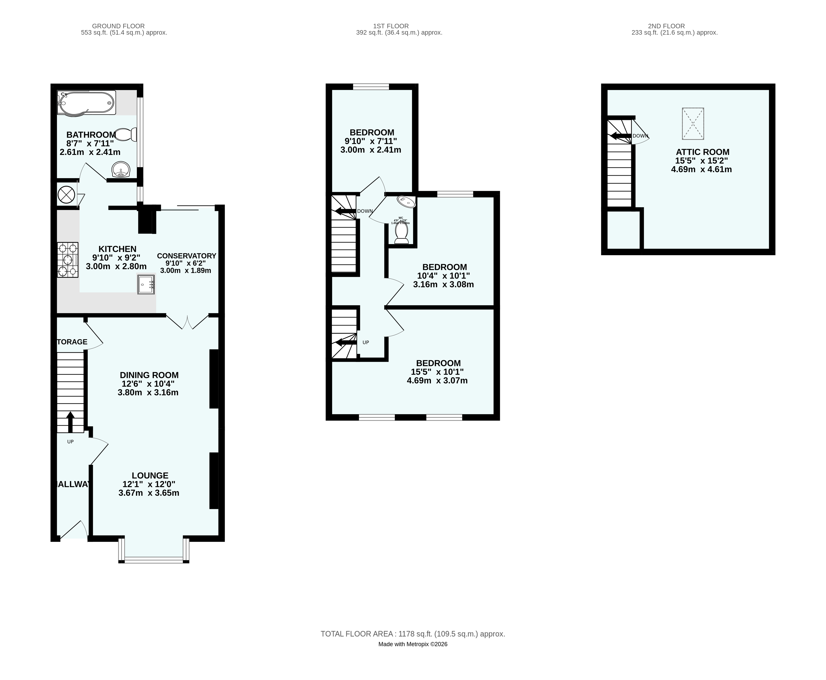 Pretoria House, 22, Trescoe Road, Penzance floorplan