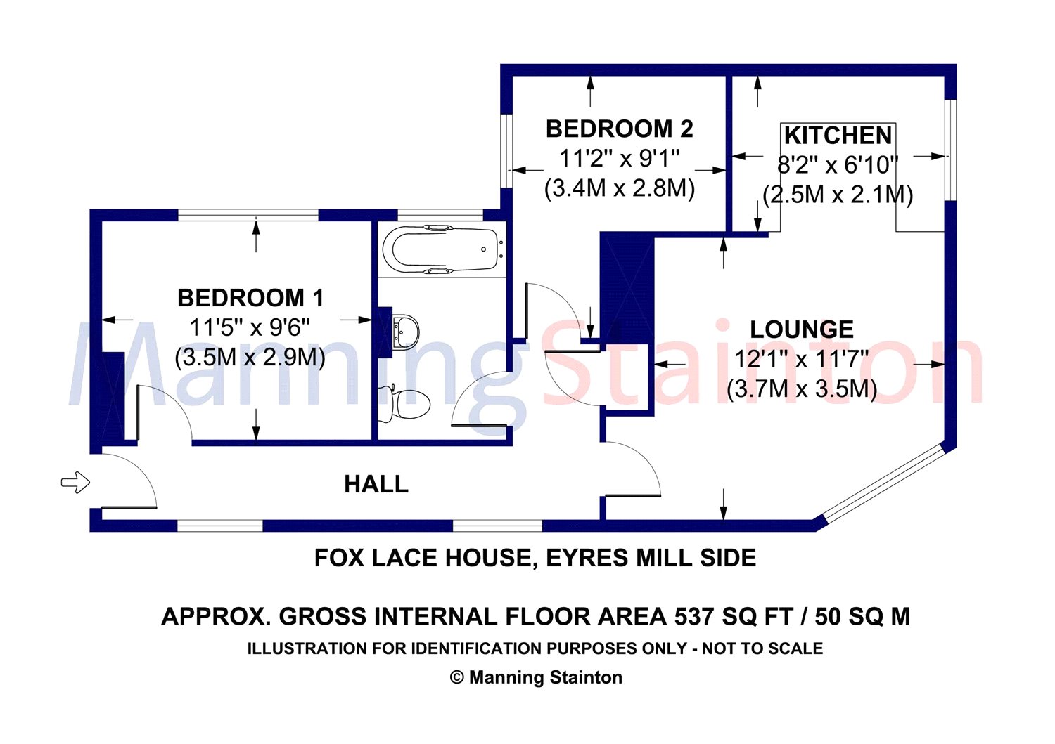 2 Bedrooms Flat for sale in Fox Lace House, Eyres Mill Side, Leeds LS12