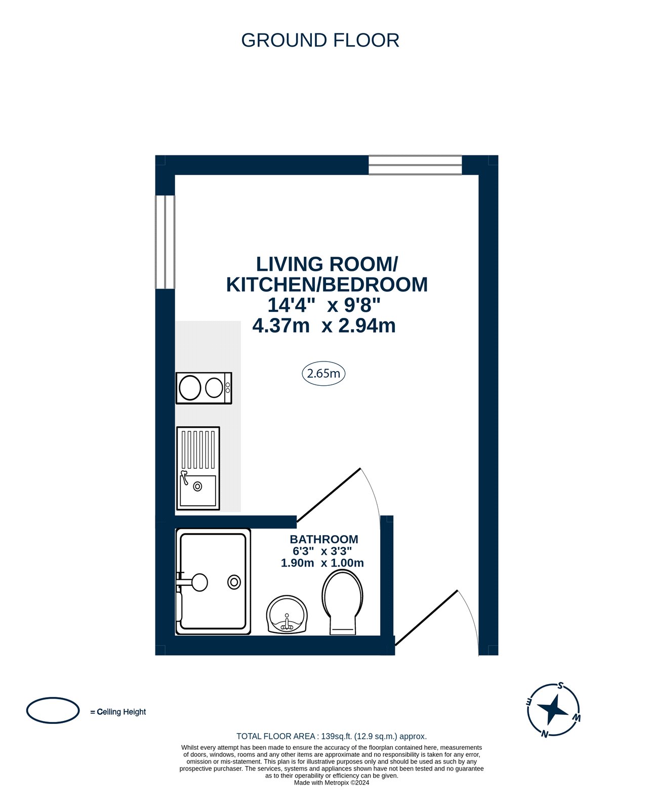Flat 2, 35a, Ashenden Road, London floorplan