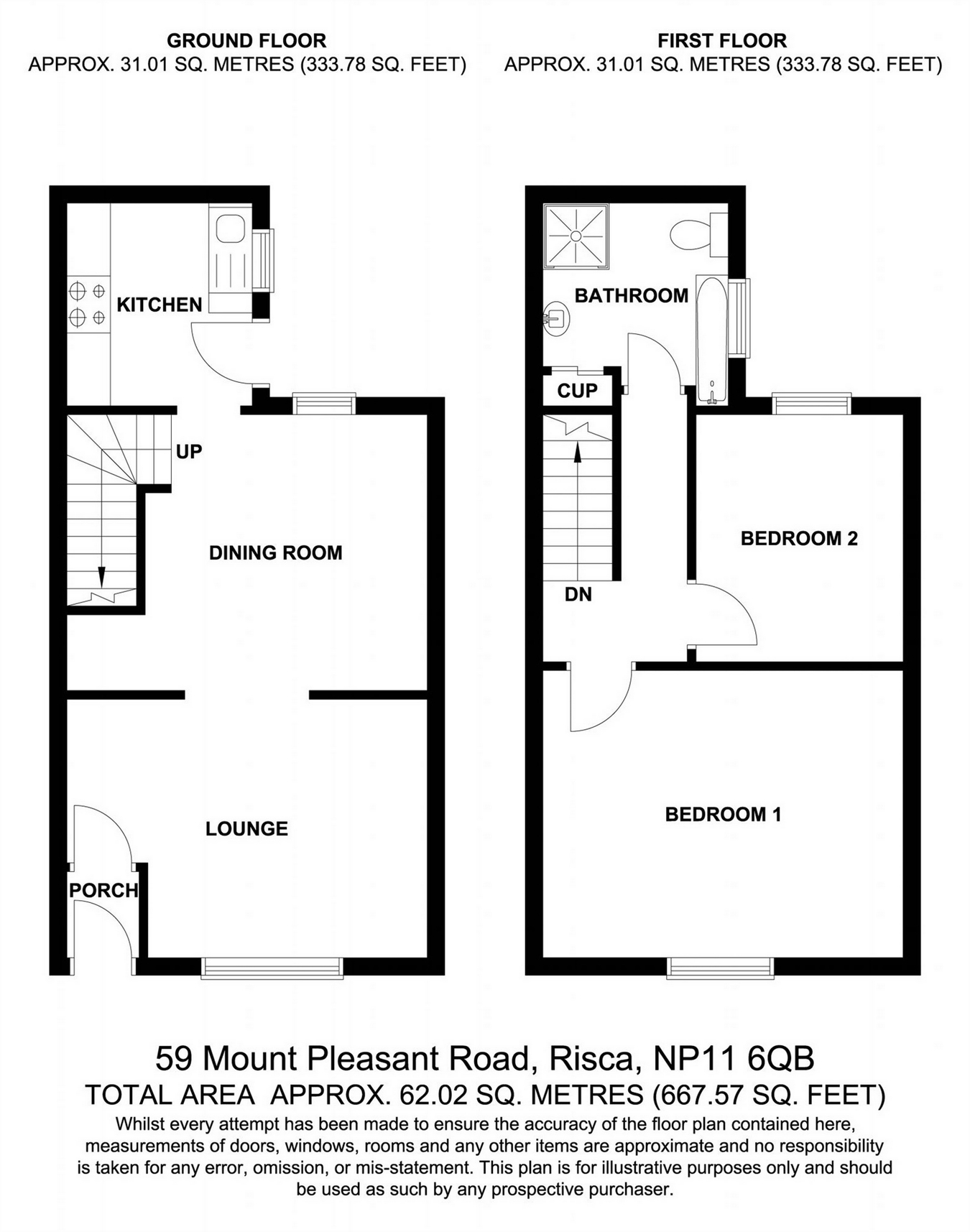 59 Mount Pleasant Road, Risca, Newport, Caerphilly NP11, 2 ...