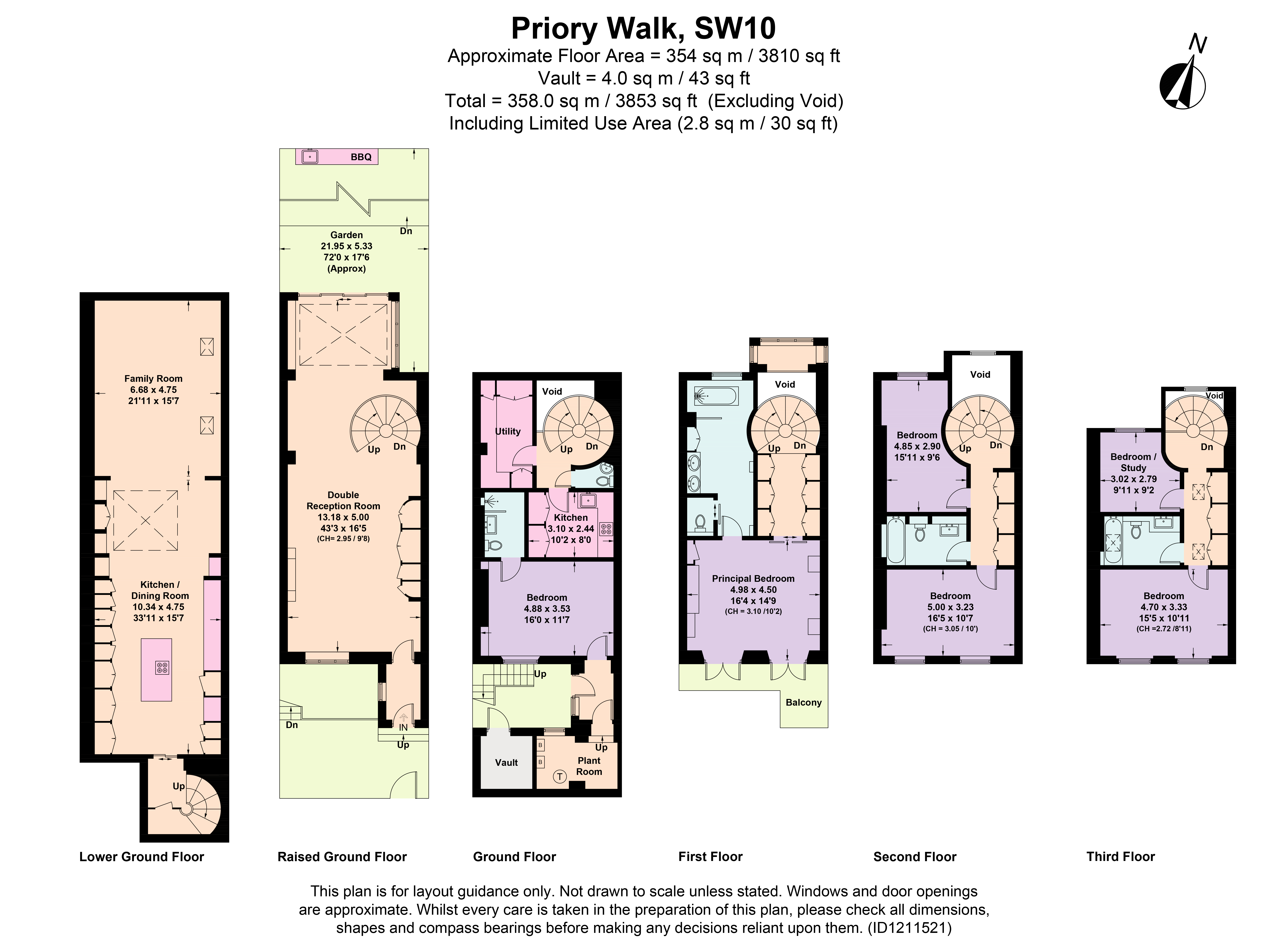 10 and 10a, Priory Walk, London floorplan