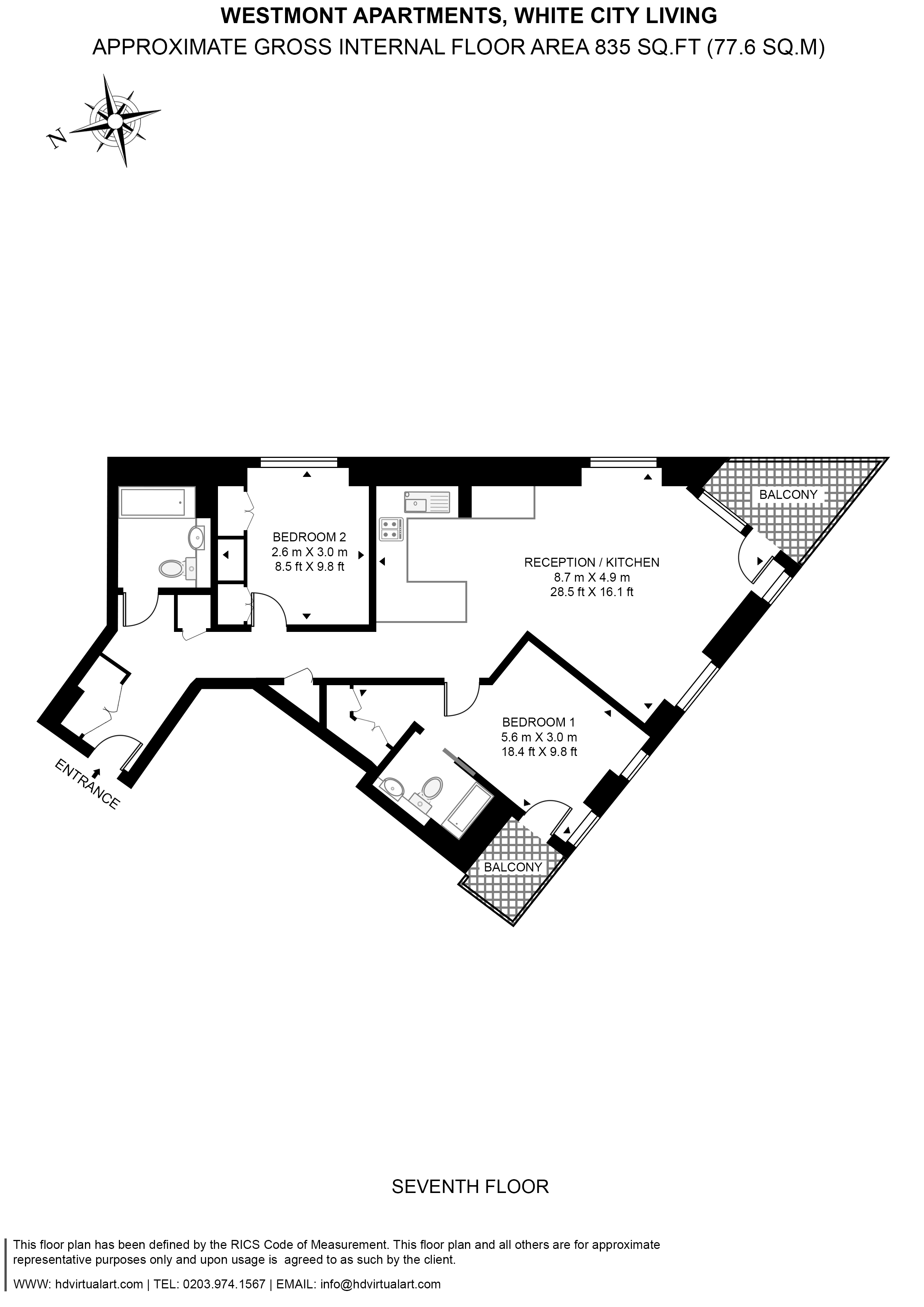 61 Westmont Apartments,, Fountain Park Way, White City floorplan