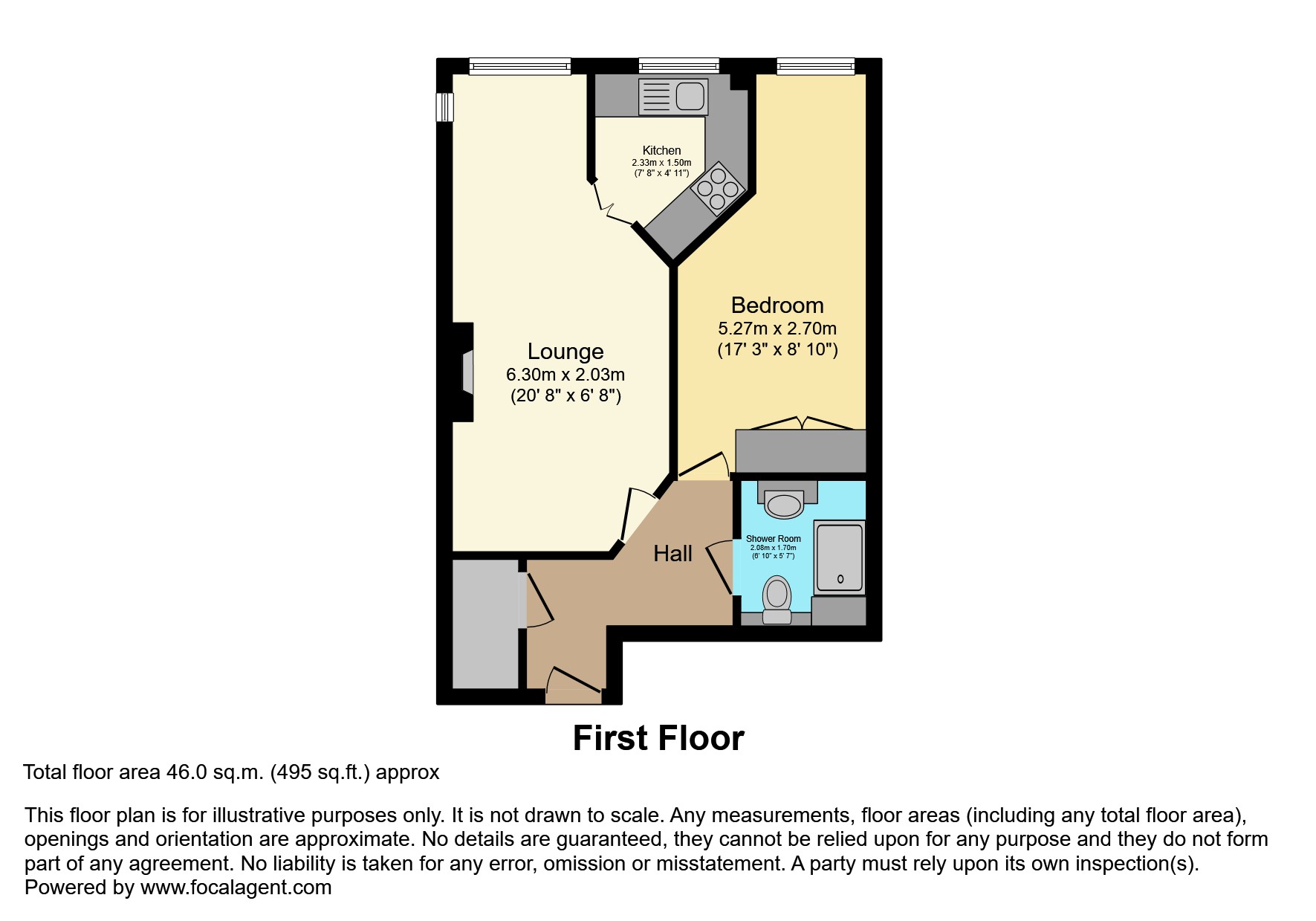 61, Wellington Court (Deal), Deal floorplan