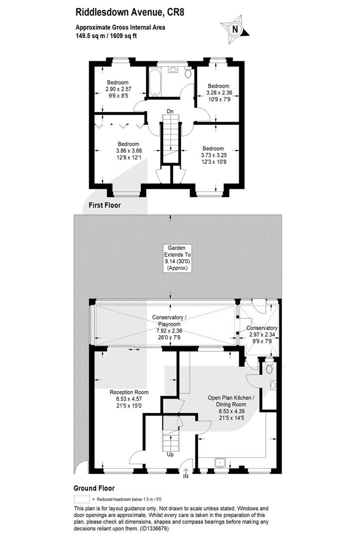 44, Riddlesdown Avenue, Purley floorplan