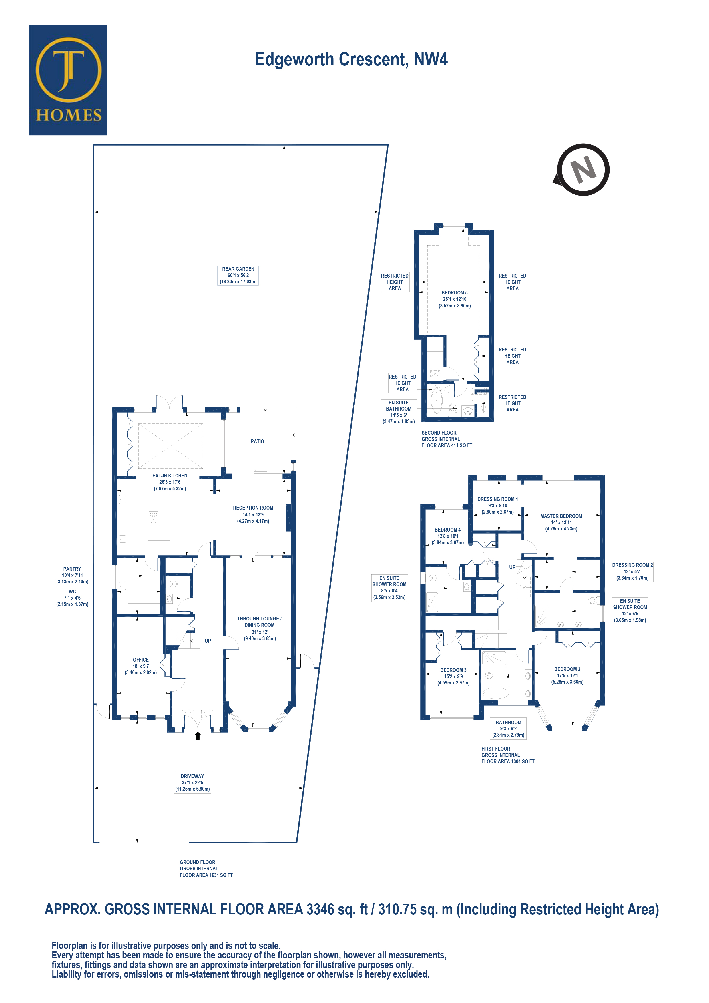 2, Edgeworth Crescent, Hendon, London floorplan