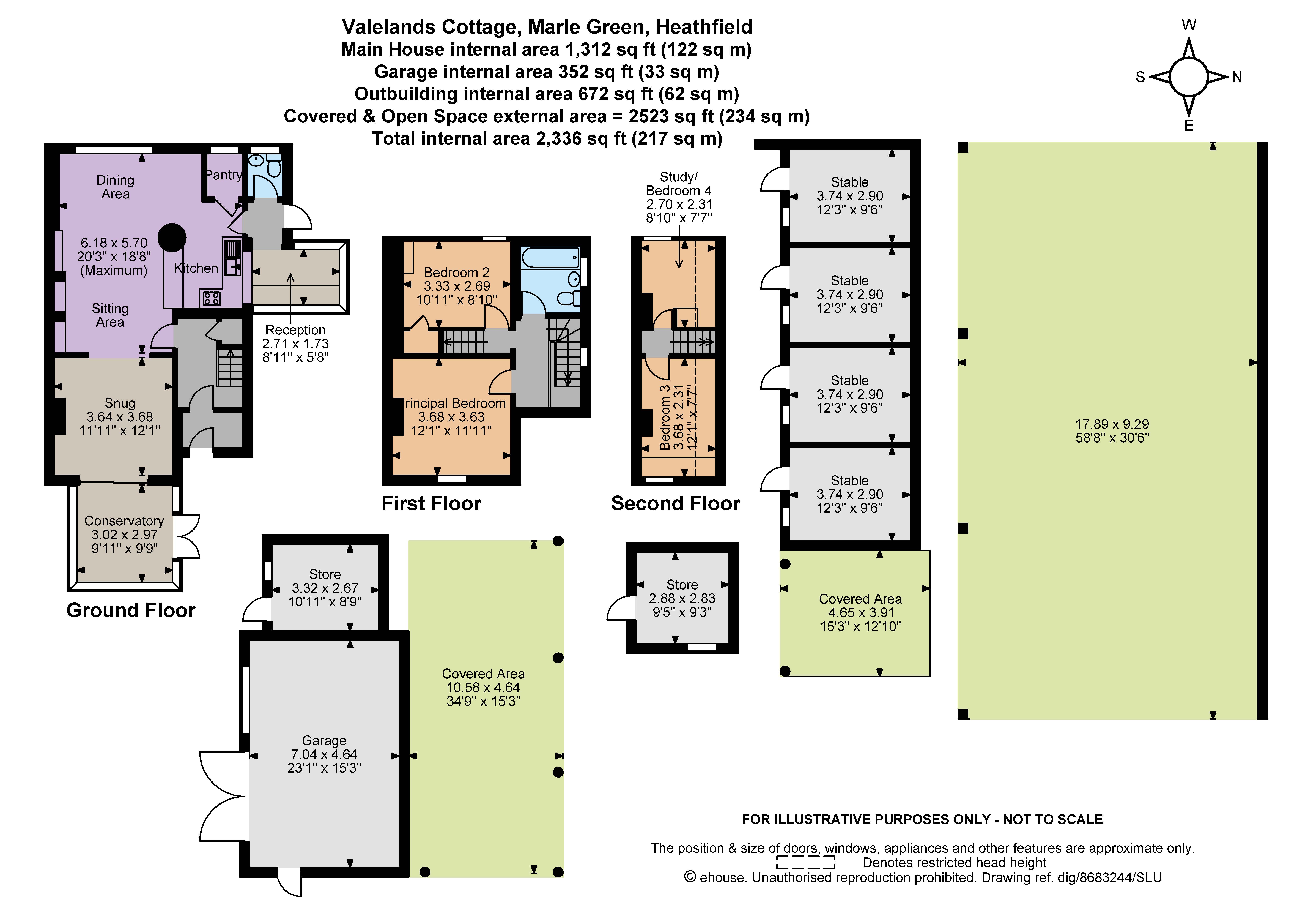Valelands Farm Cottage,, Marle Green, East Sussex floorplan