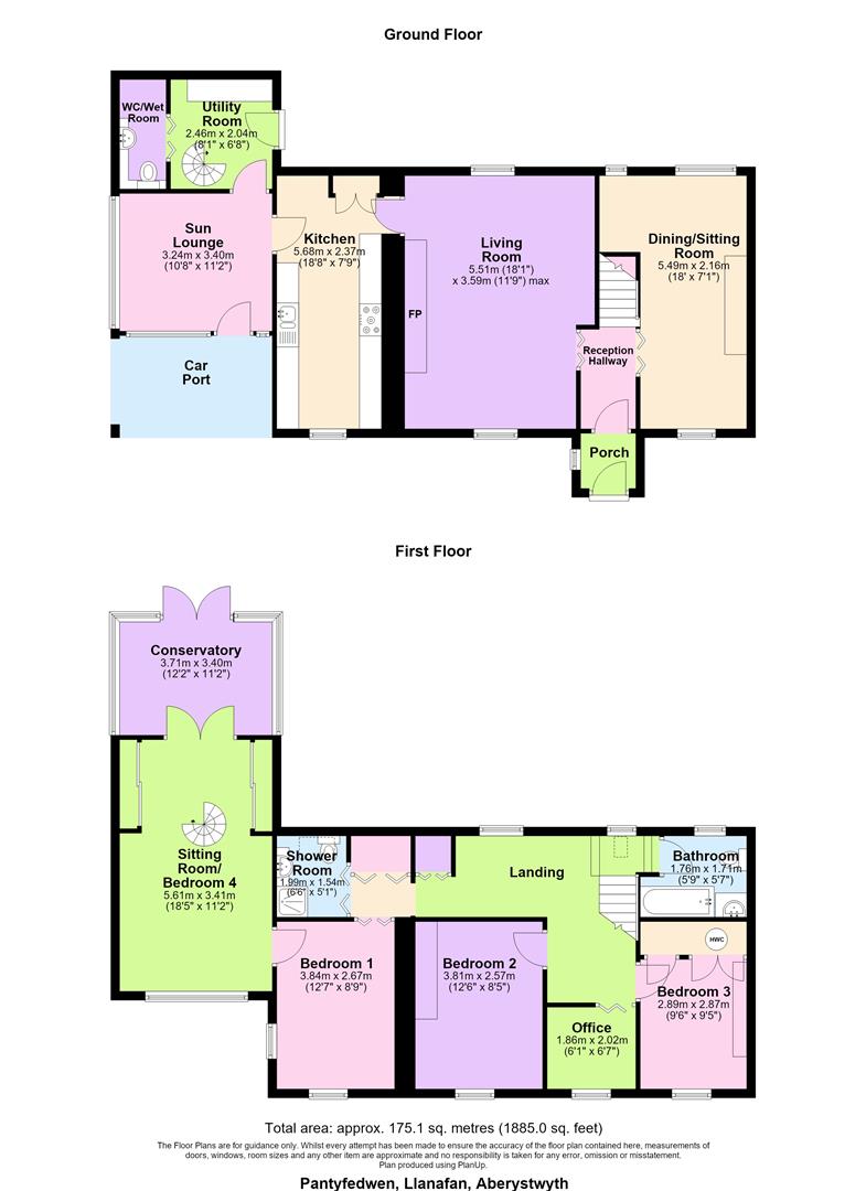 Pantyfedwen, Aberystwyth floorplan