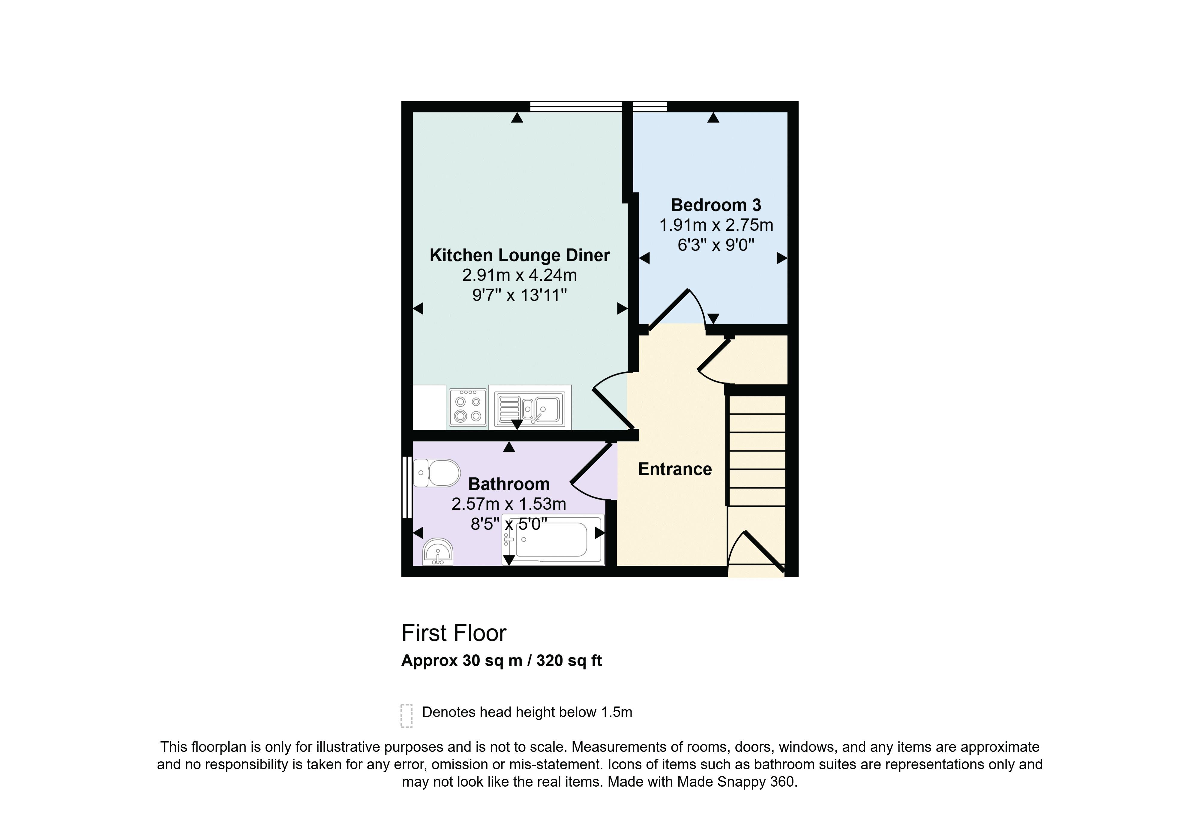 Flat 4, 134, Alma Road, Bournemouth floorplan