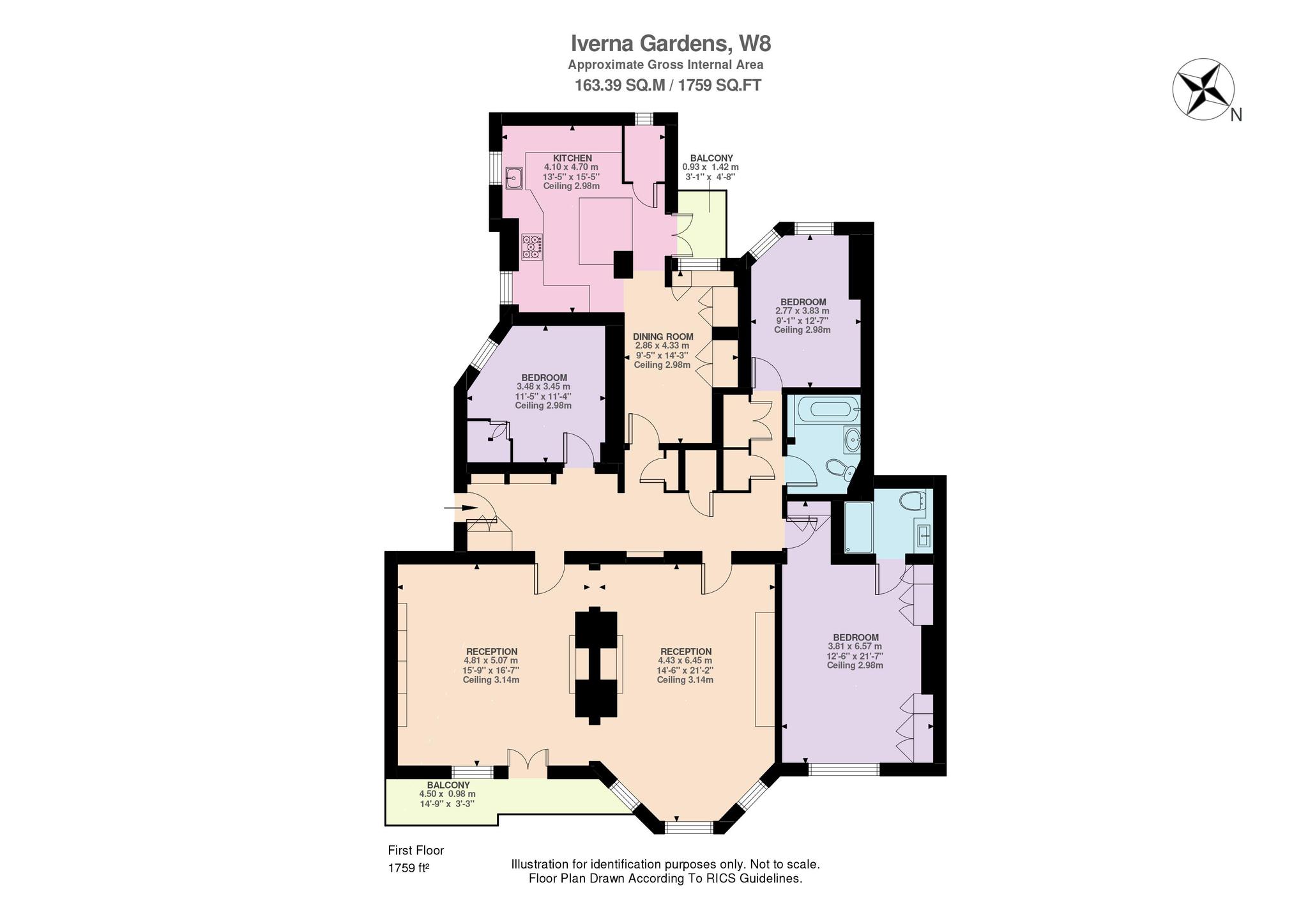 37, Iverna Gardens, London floorplan