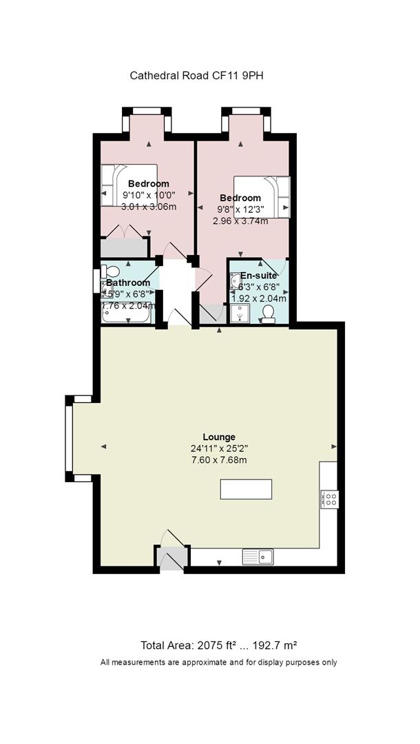 2 Bedrooms Flat to rent in Cathedral Road, Pontcanna, Cardiff CF11