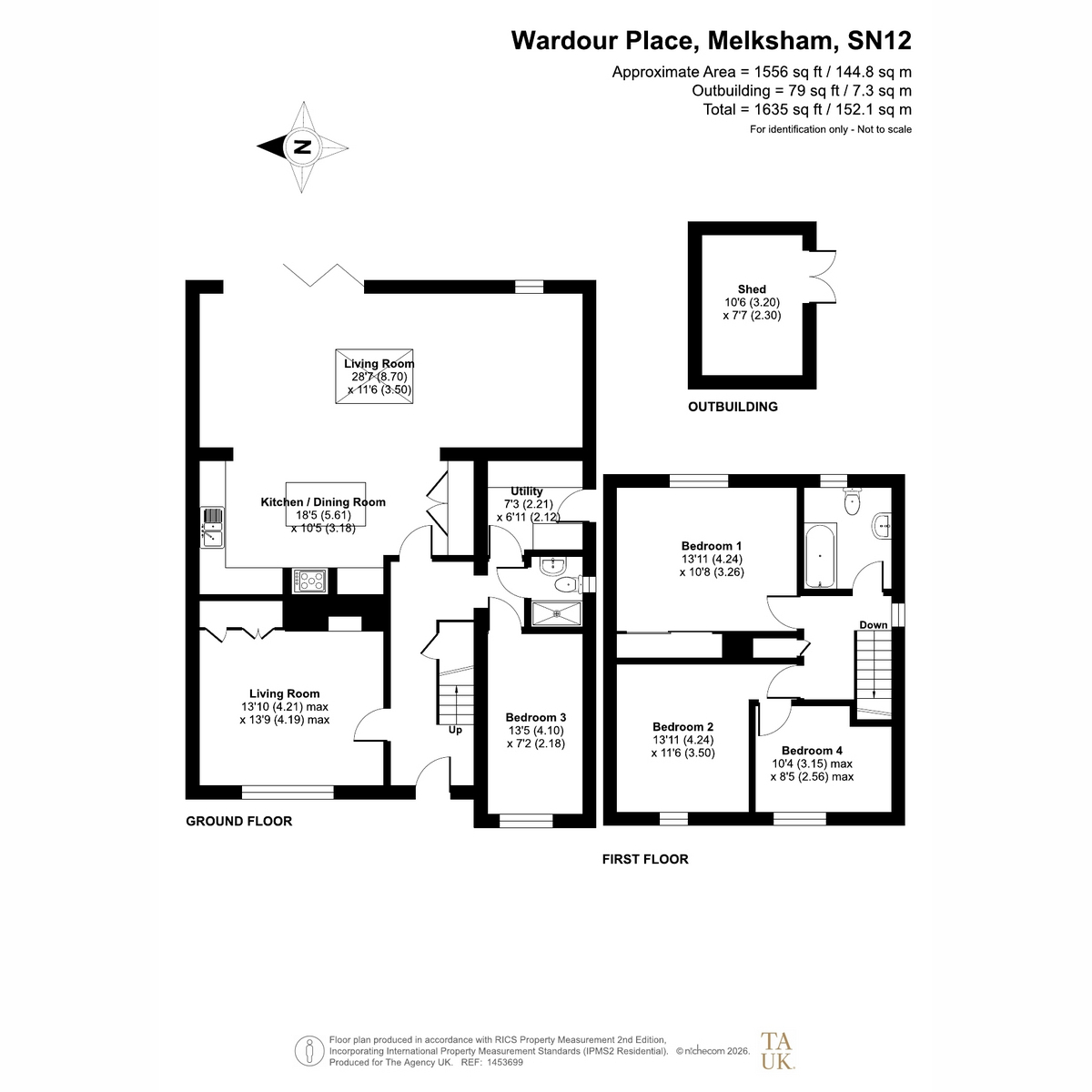 3, Wardour Place, Melksham floorplan