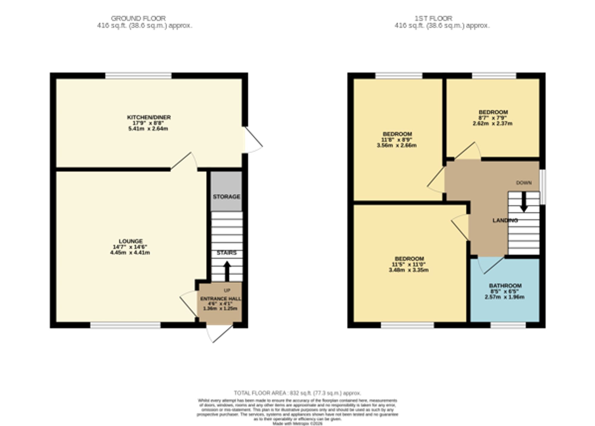 2 Mossland Grove, Bolton floorplan