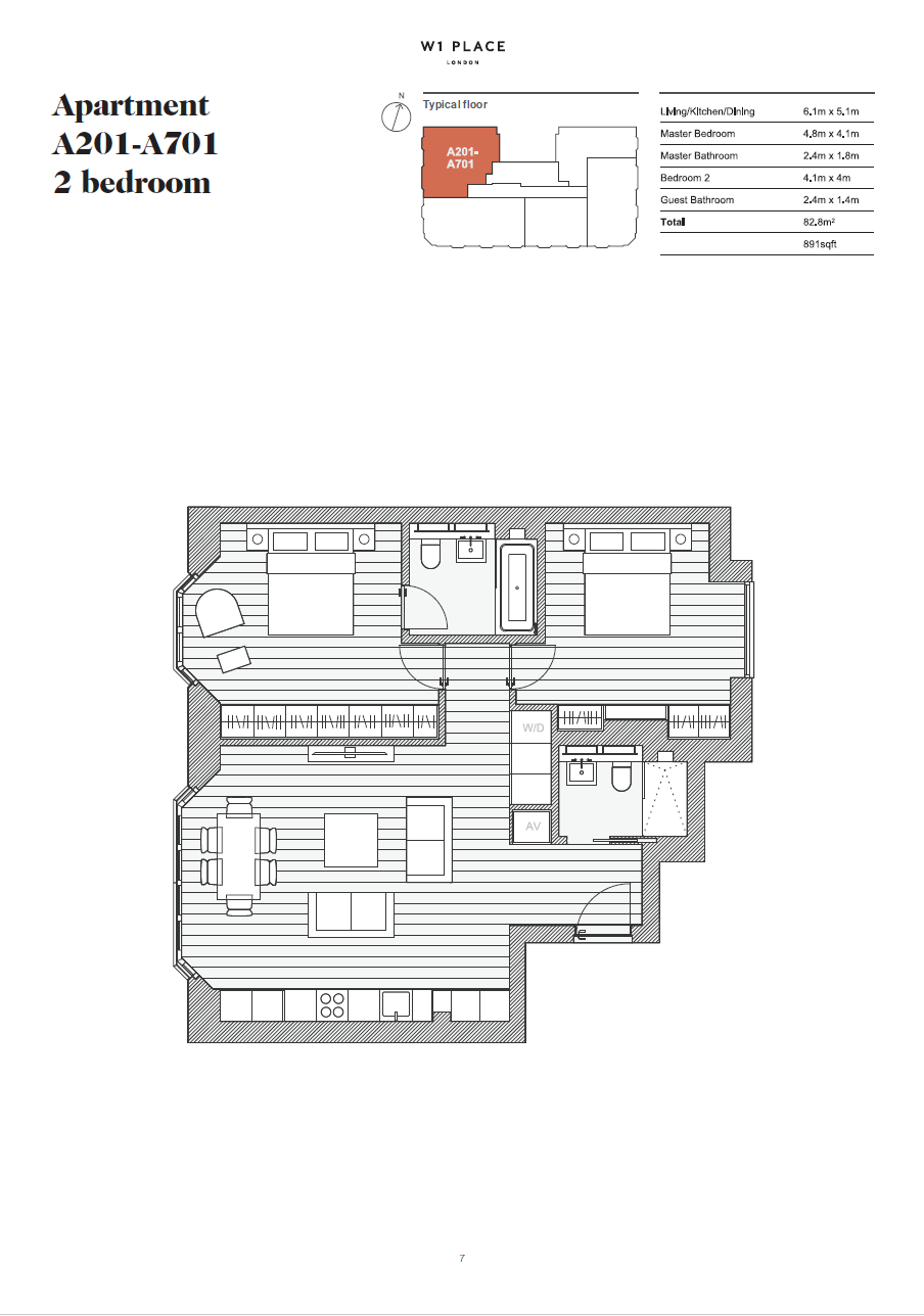 A301 W1 Place,, W1 Place, London floorplan