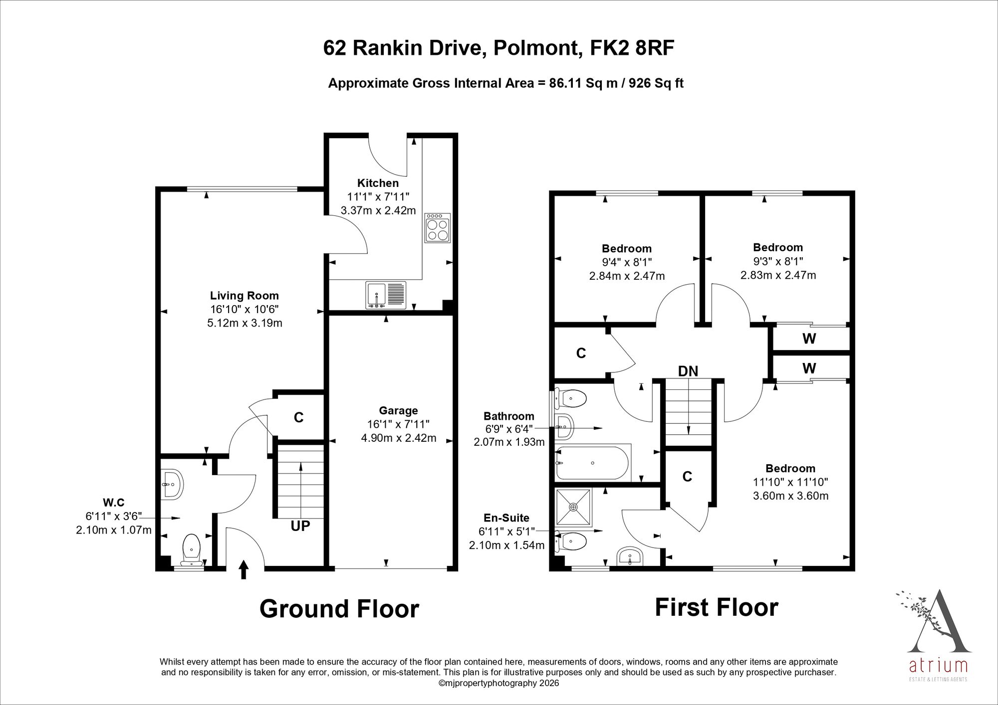 62 Rankin Drive, Falkirk floorplan