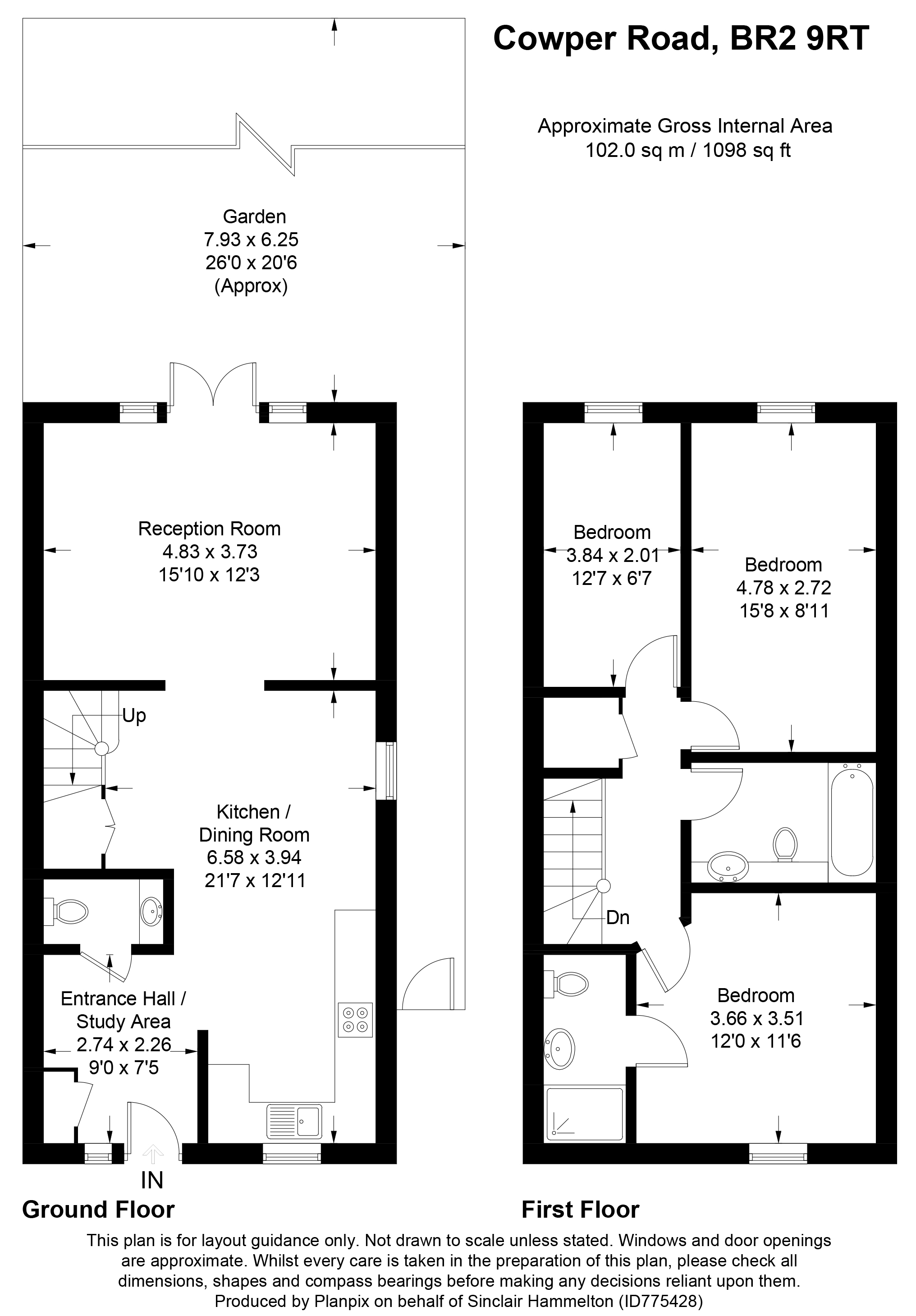 Cowper Road, Bromley, Kent BR2, 3 bedroom end terrace house for sale