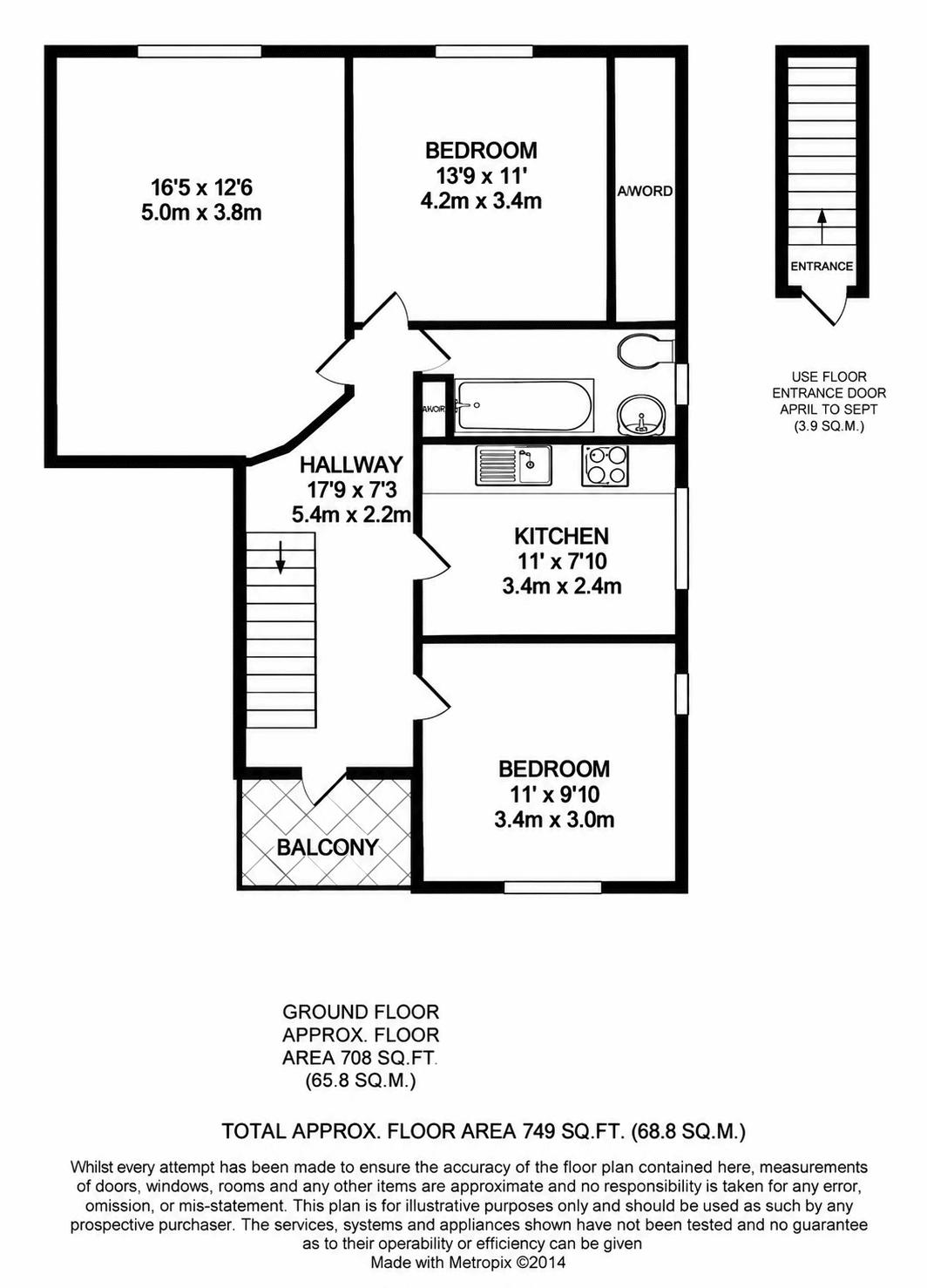 15, Coniston Court, Chessington floorplan