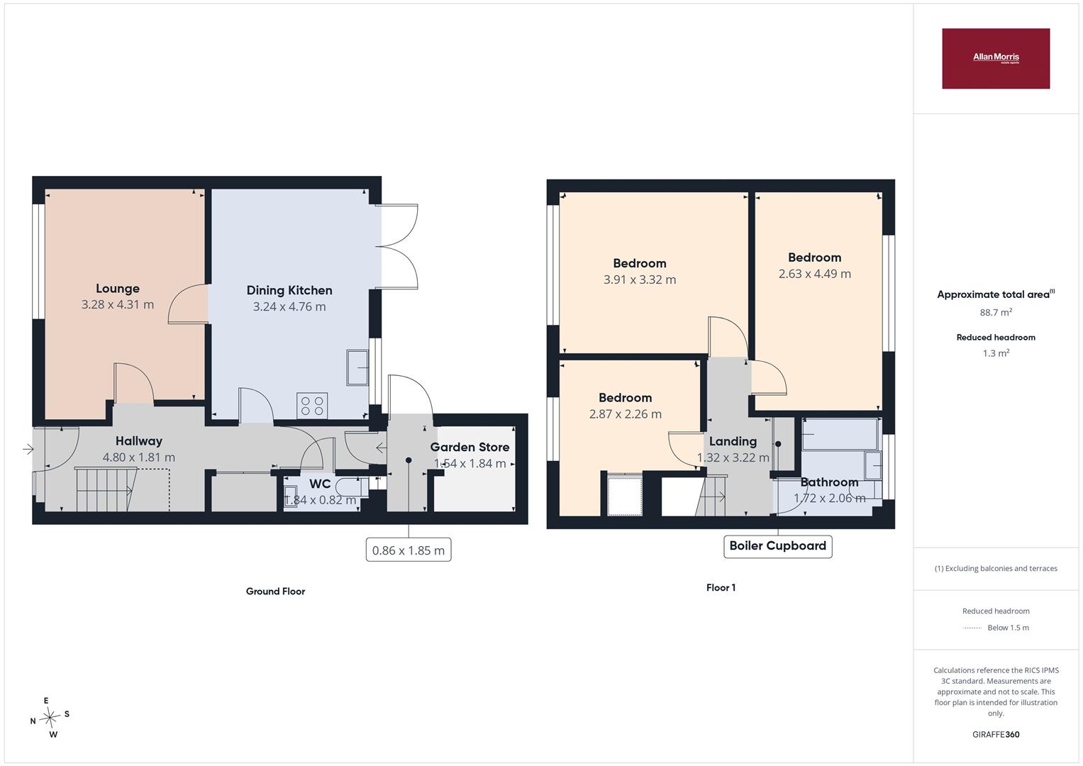 1, Thirlstane Road, Malvern floorplan