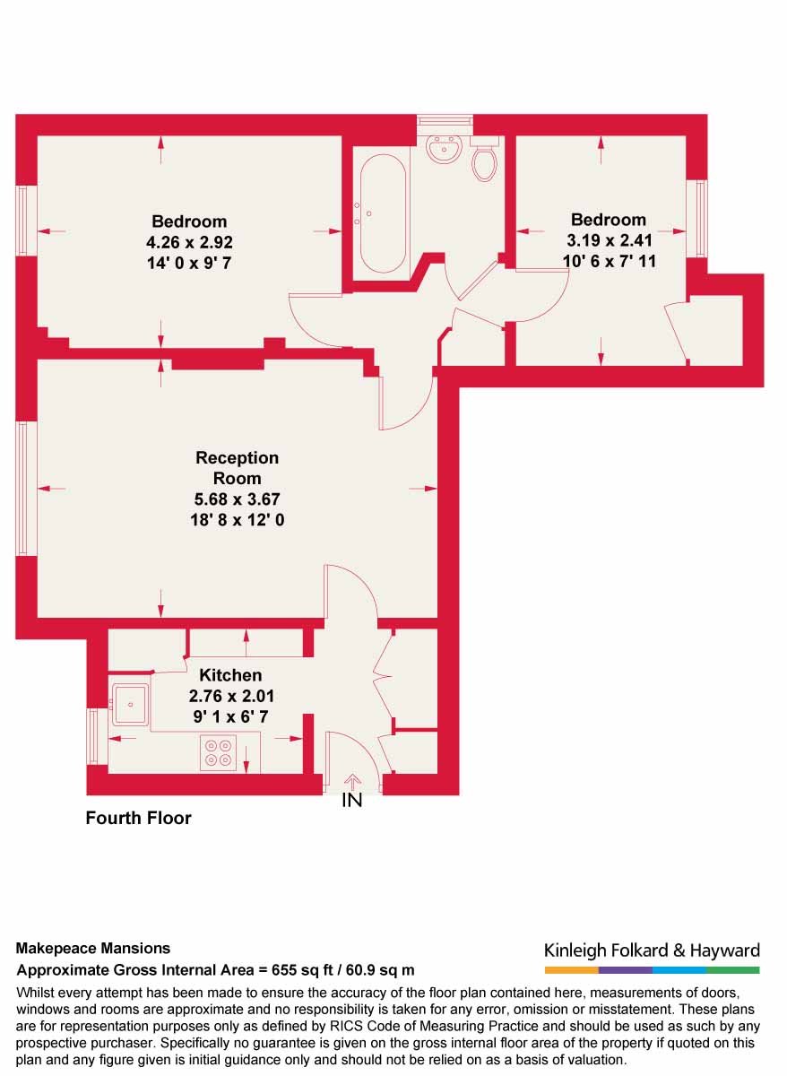 Flat 145, Makepeace Mansions,, Makepeace Avenue, London floorplan