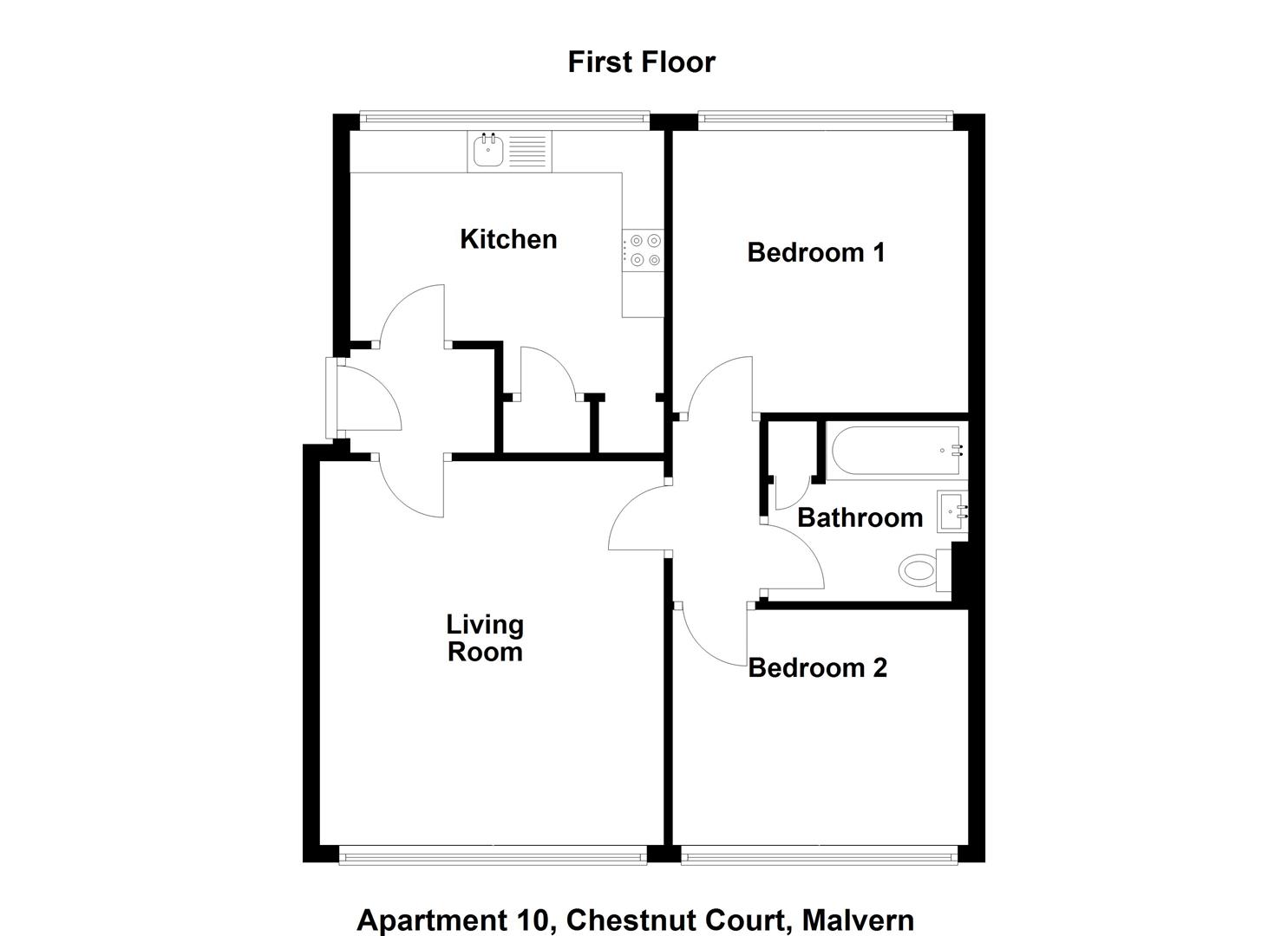 10, Chestnut Court, Avenue Road, Malvern floorplan