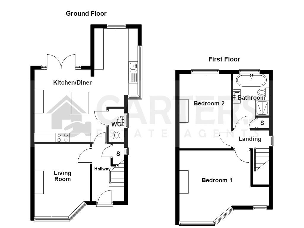 22, Oldcott Crescent, Stoke-On-Trent floorplan