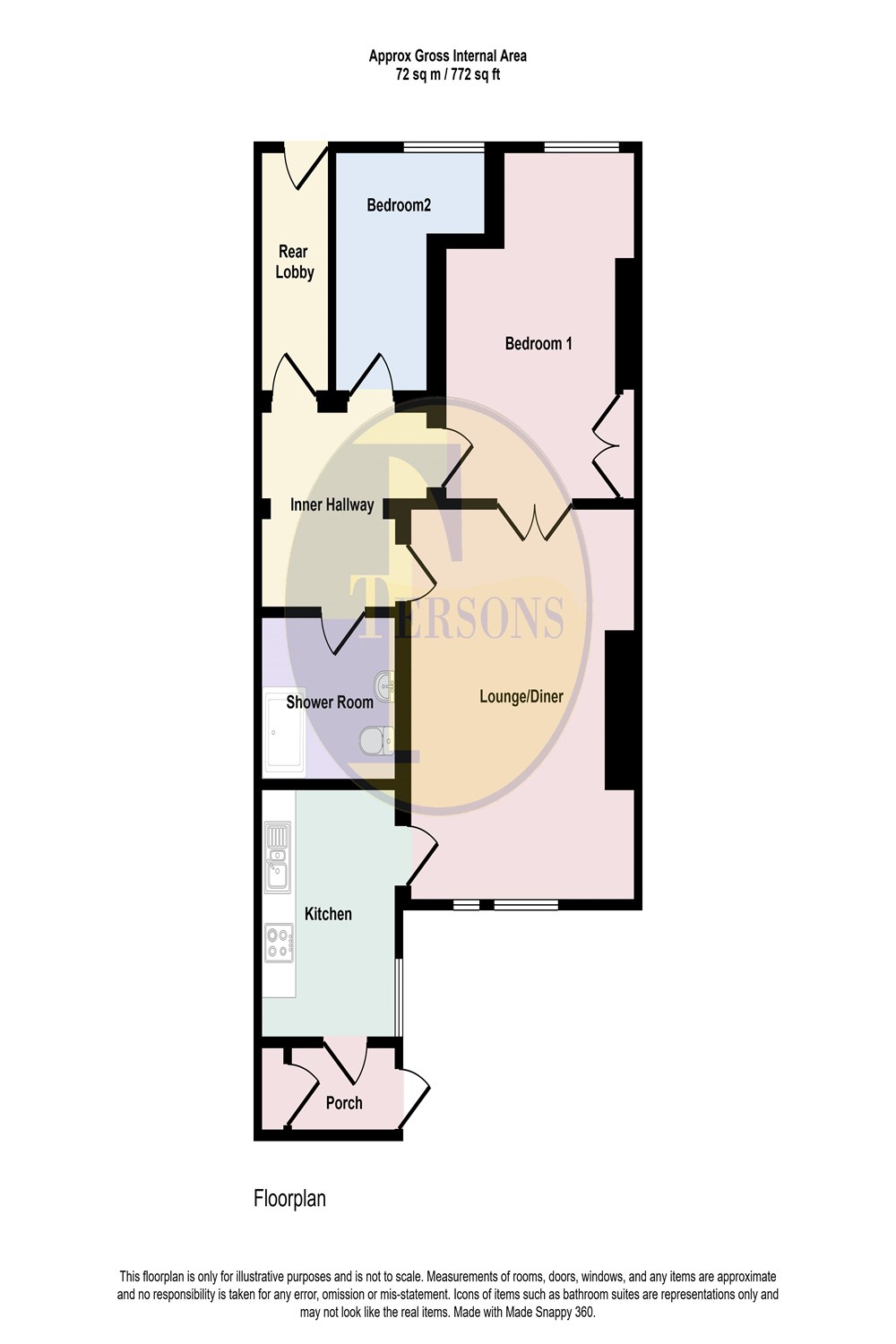 15, Basement Flat, Victoria Park, Dover floorplan