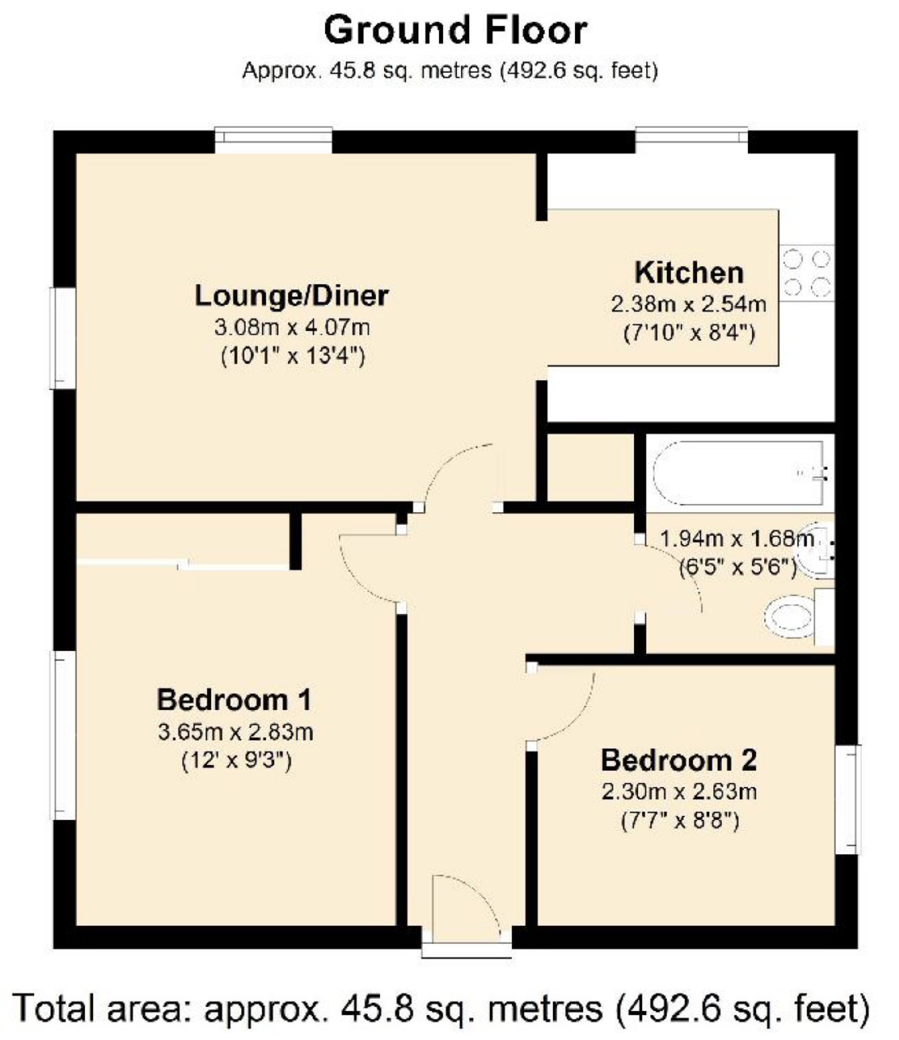 2 Bedrooms Flat to rent in Nightwood Copse, Peatmoor, Swindon SN5