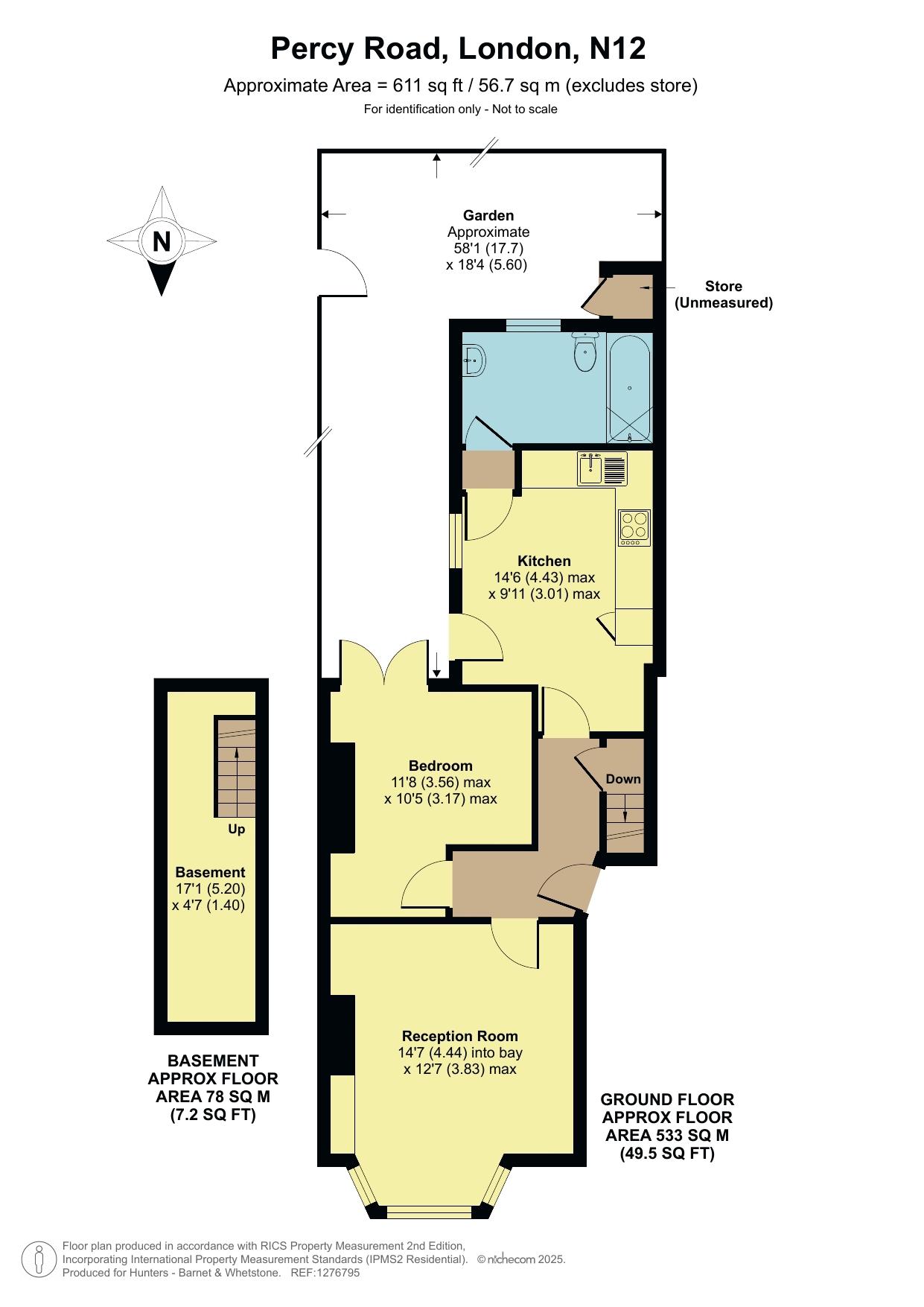 1, Percy Road, North Finchley floorplan