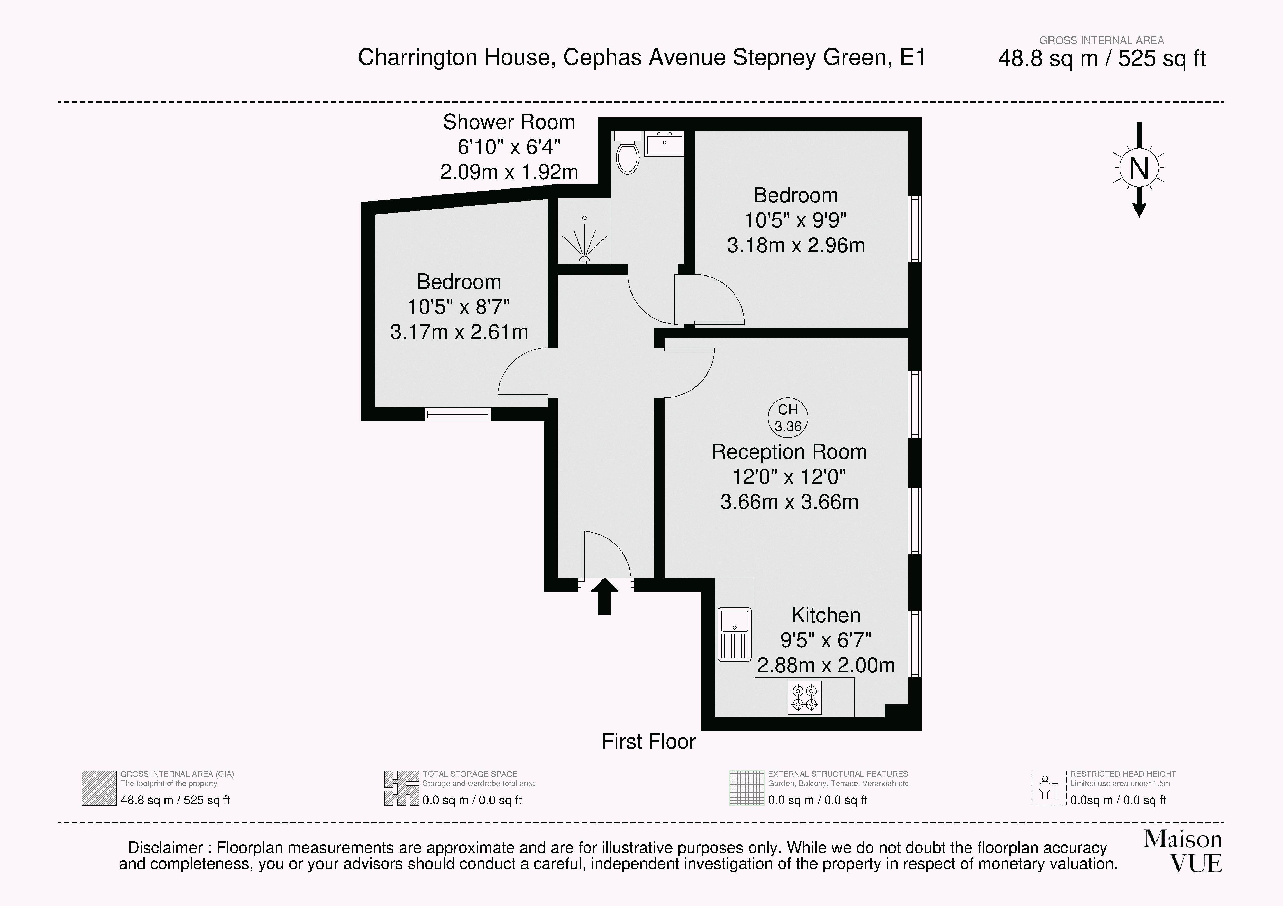 Mid APRIL 2026 11, Charrington House,1 Cephas Avenue, London floorplan