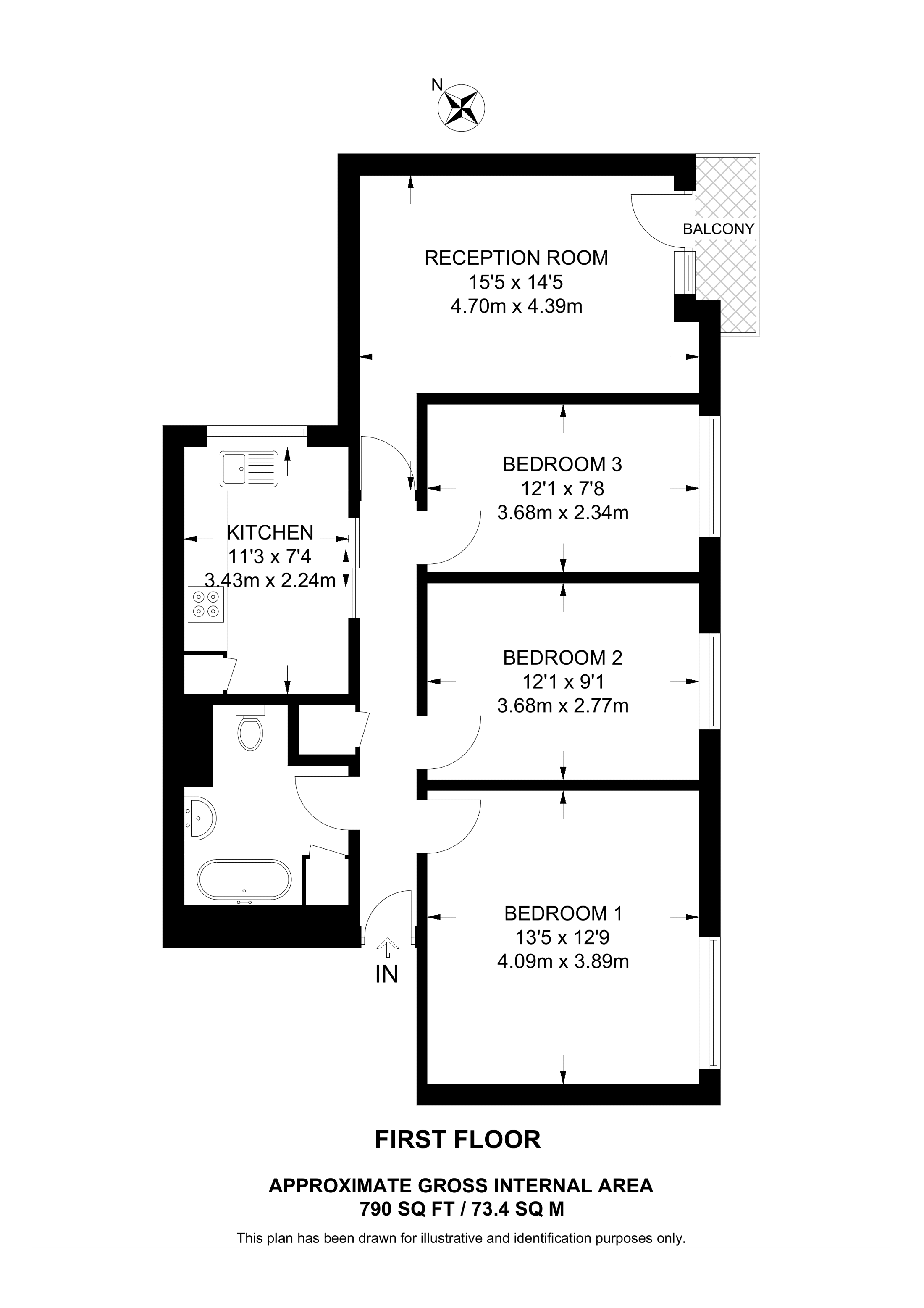 Wells Park Road, Sydenham, London SE26, 3 bedroom flat for sale