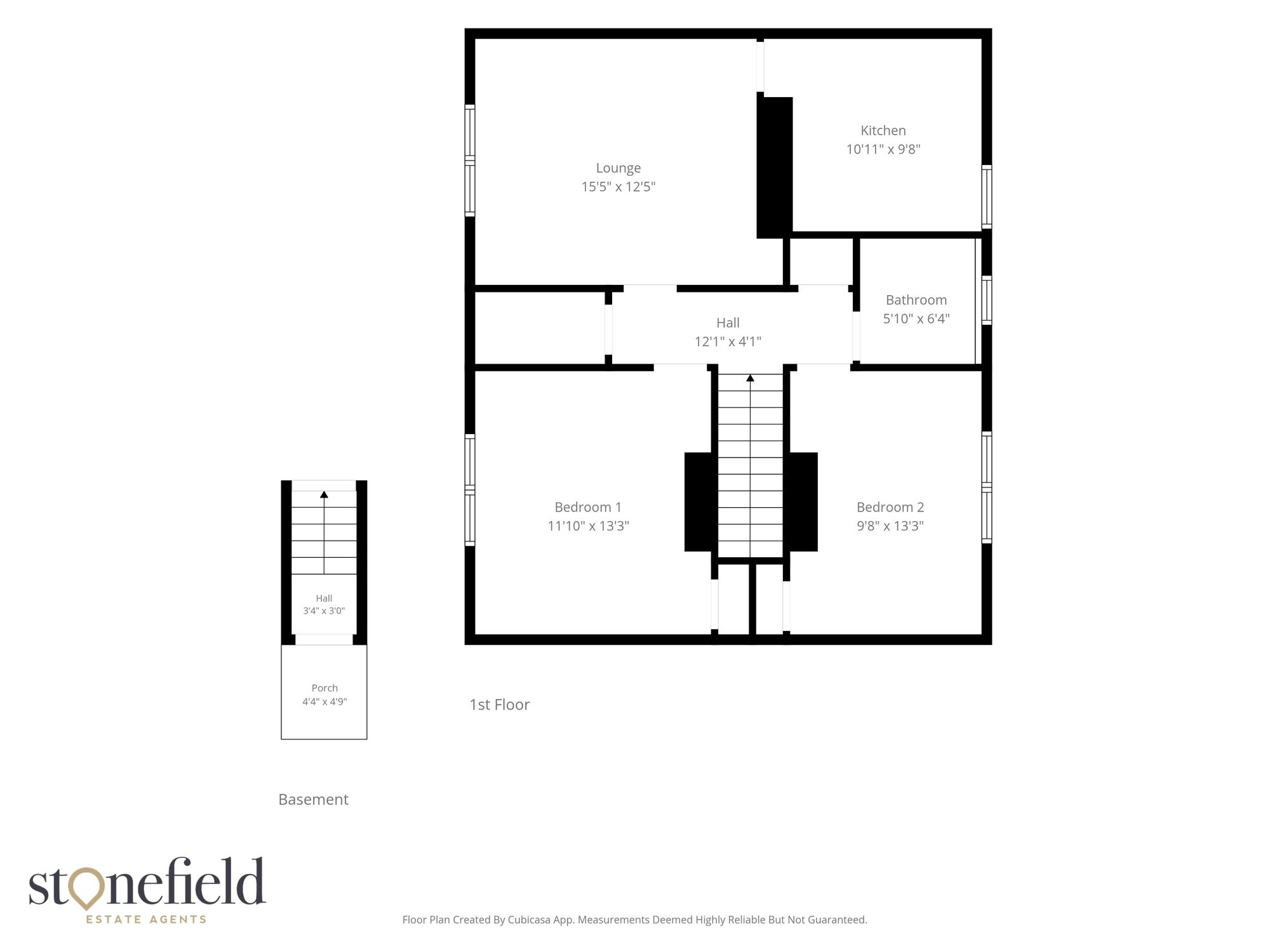 53, Park Crescent, Dalmellington, KA6 floorplan