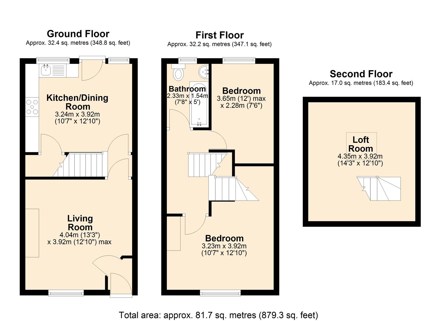 126, Castle Hill Road, Wigan floorplan