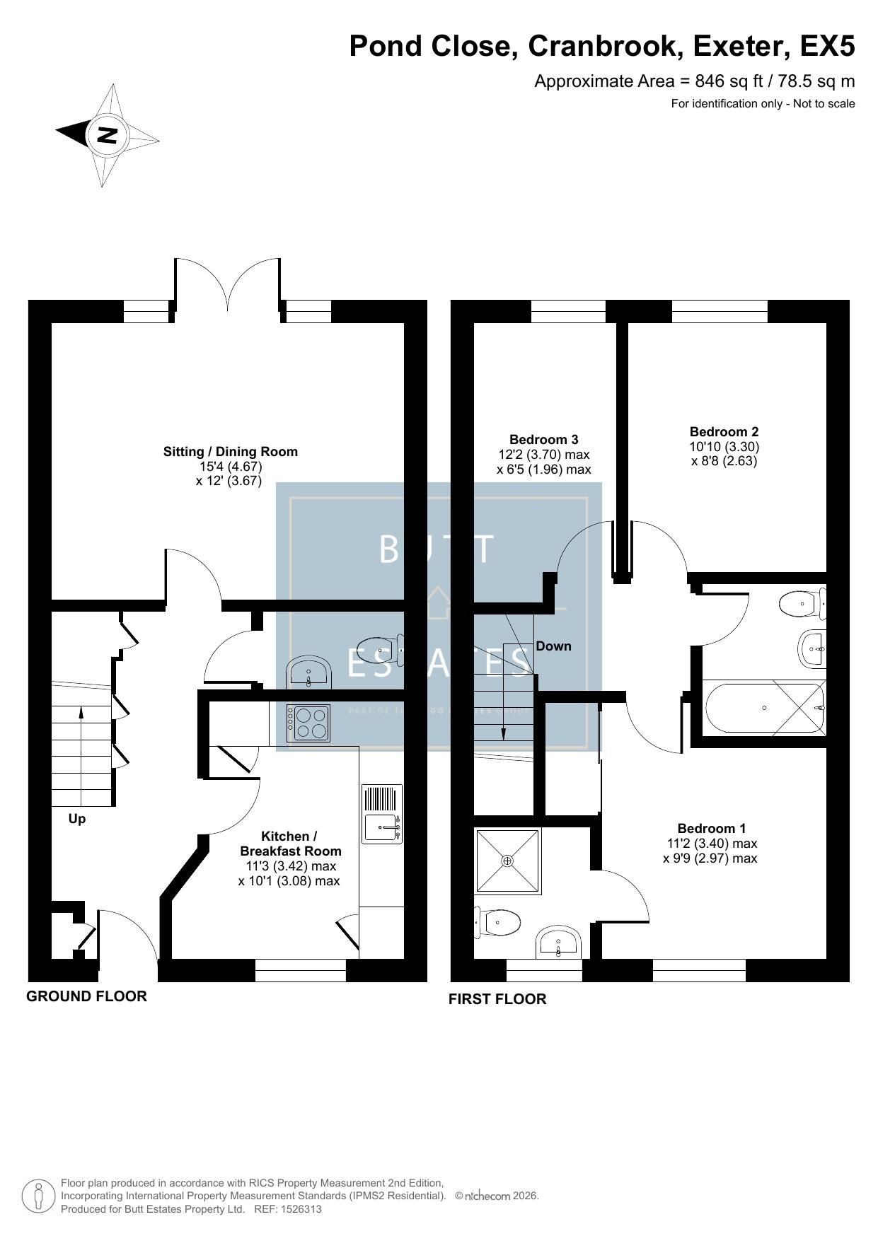 17 Pond Close, Exeter floorplan