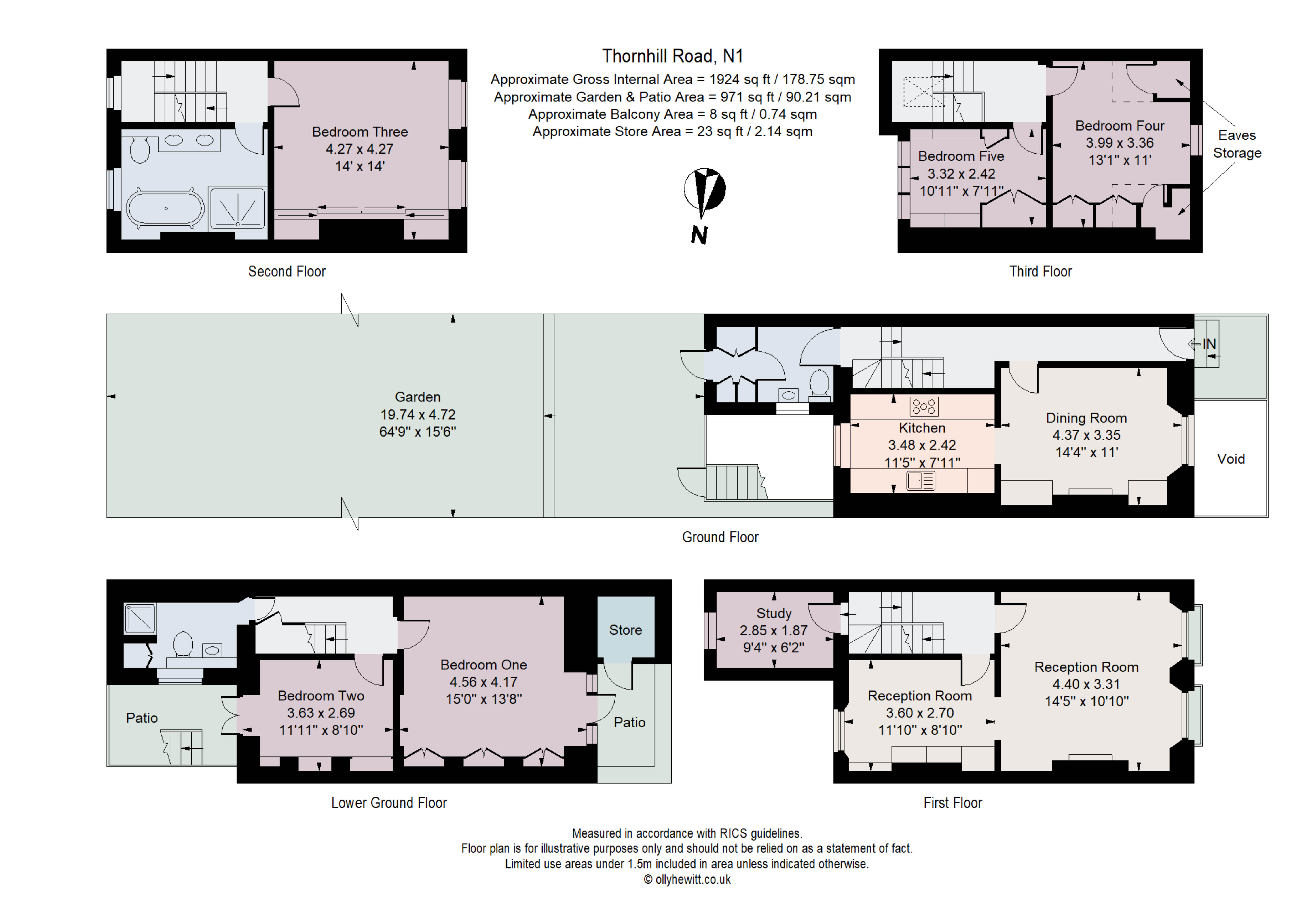 74, Thornhill Road, London floorplan