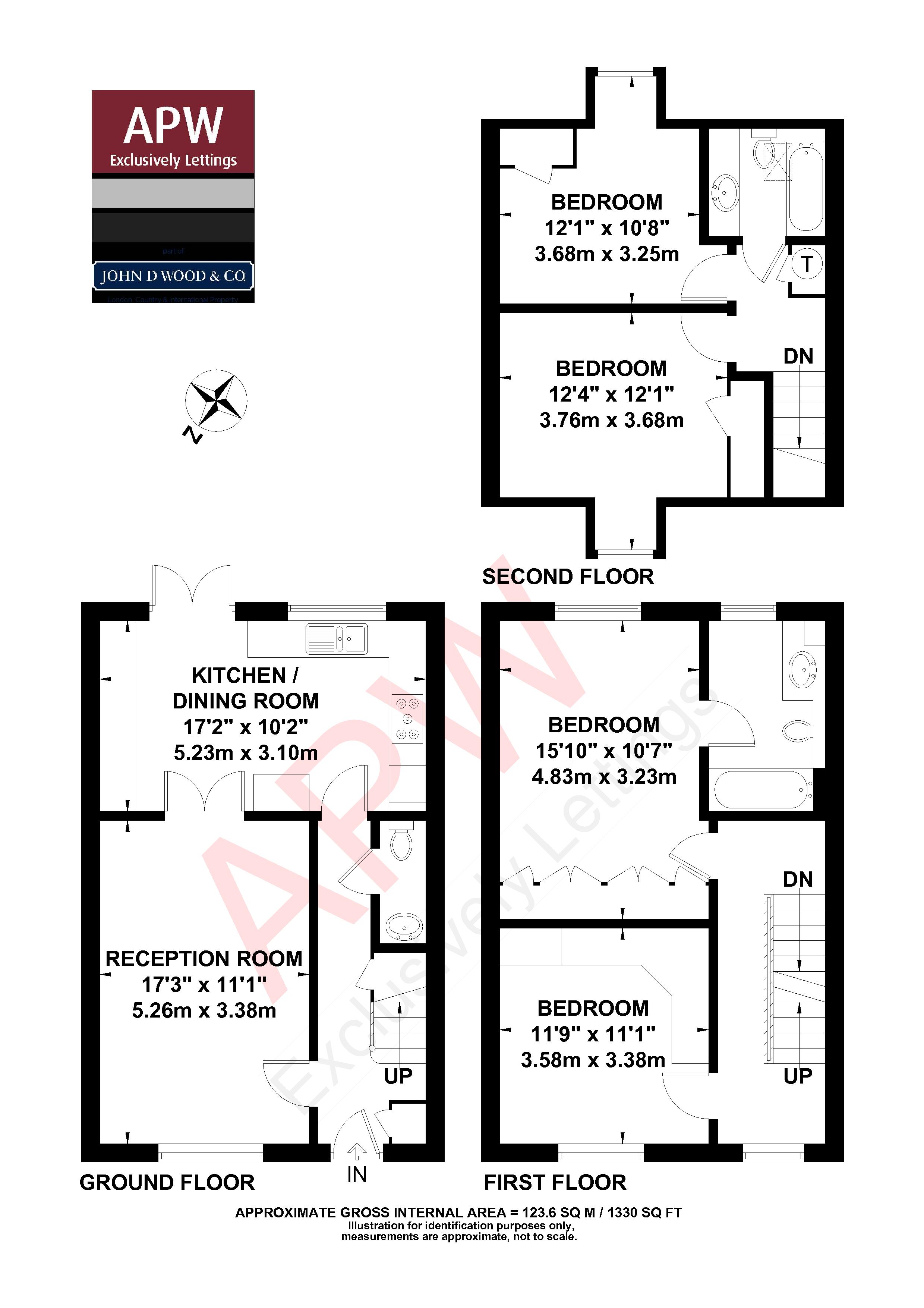 4 Bedrooms Terraced house to rent in Hollly Green, Rosslyn Park KT13