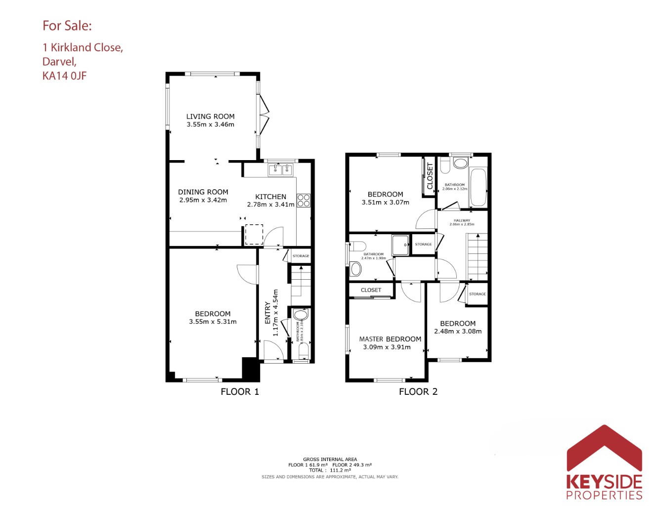 1, Kirkland Close, East Ayrshire floorplan