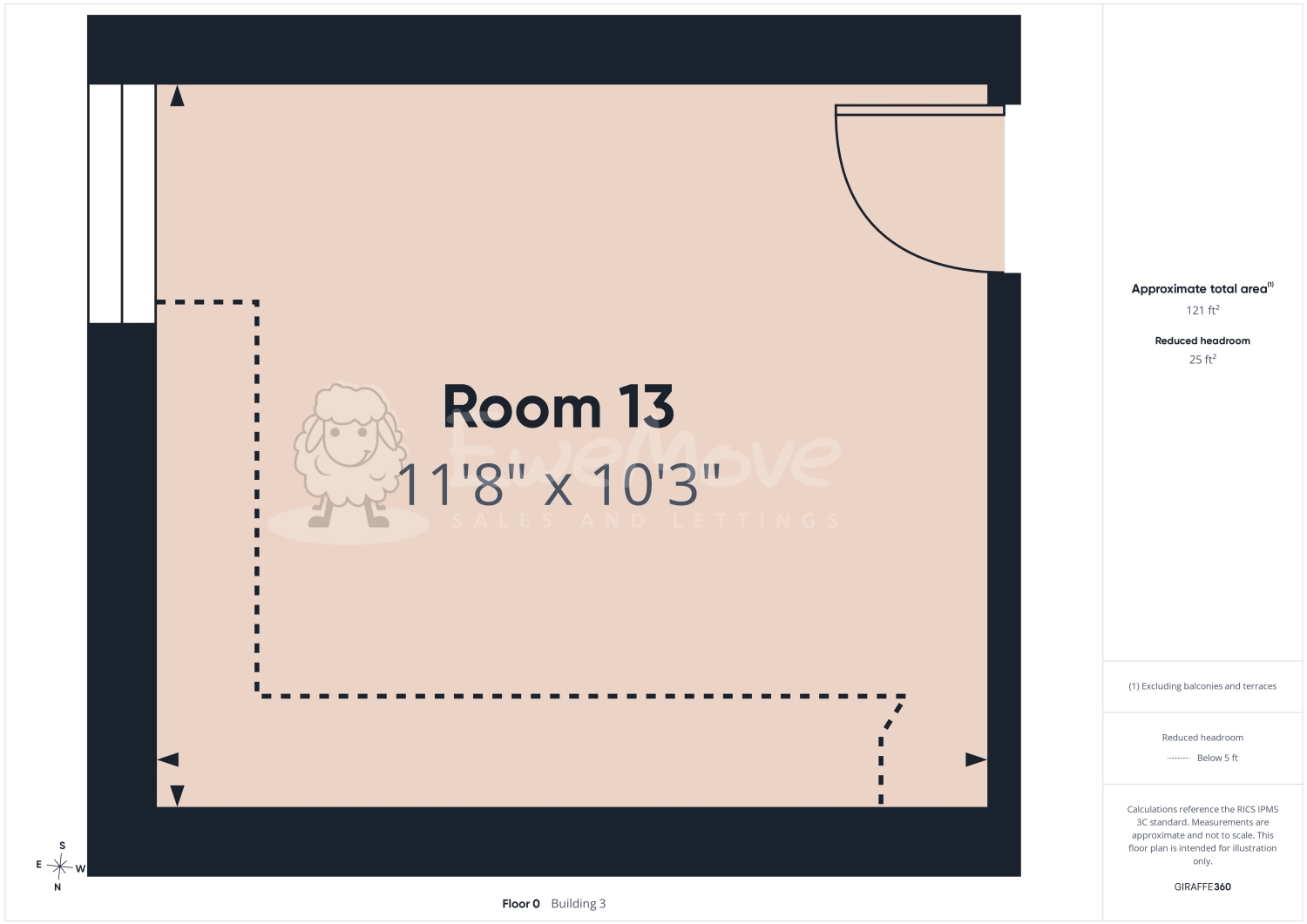 Room 13, 10, Westbourne Gardens, Folkestone floorplan