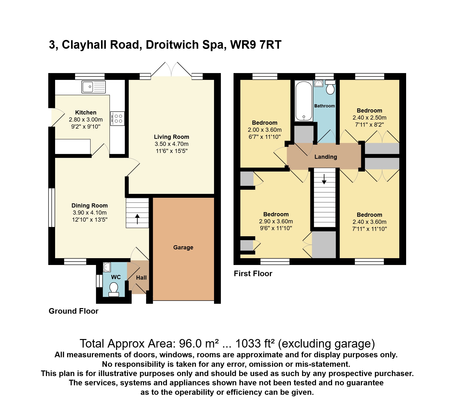3, Clayhall Road, Worcestershire floorplan