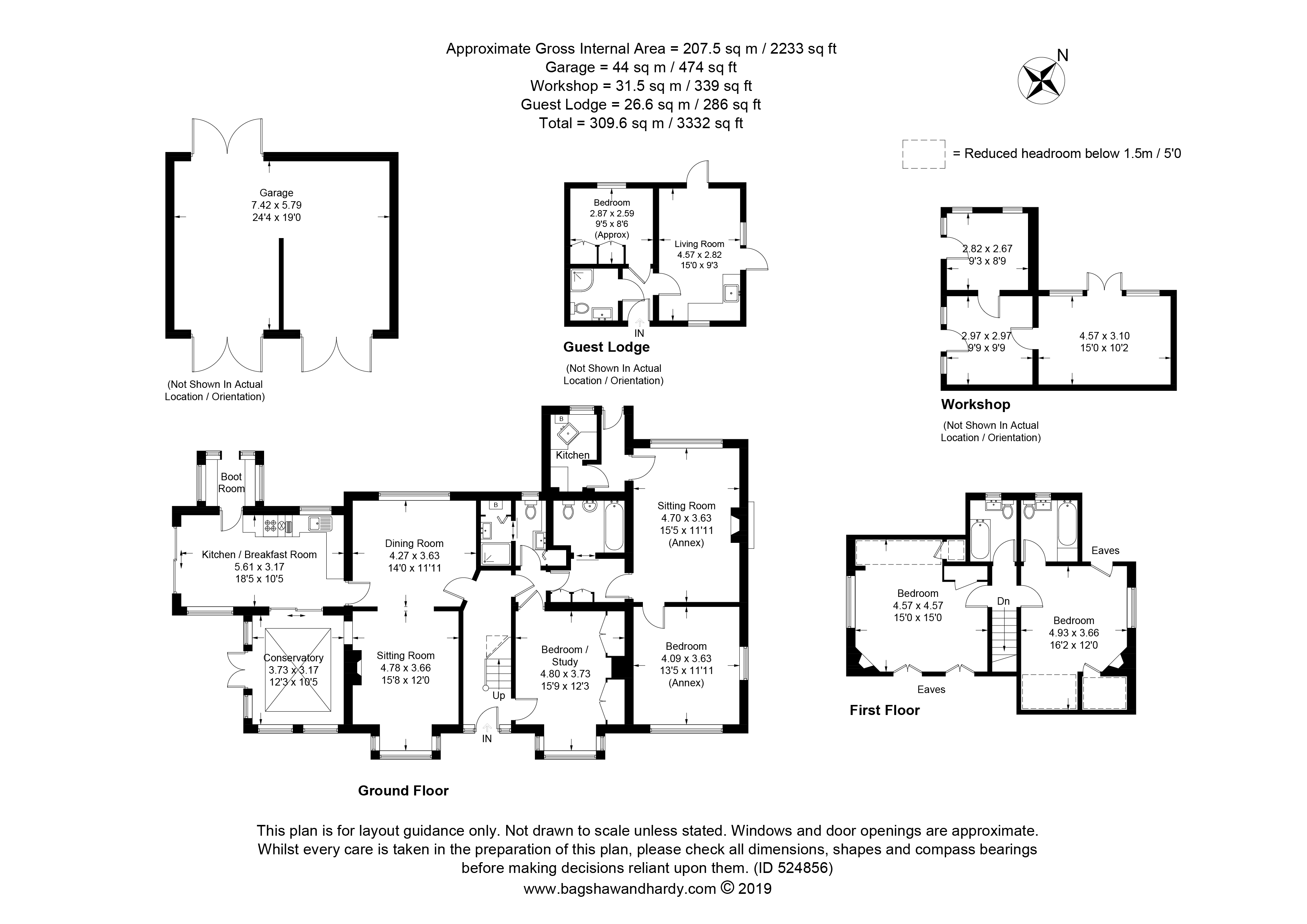 7 Bedrooms Detached house for sale in Charlwood Road, Hookwood RH6