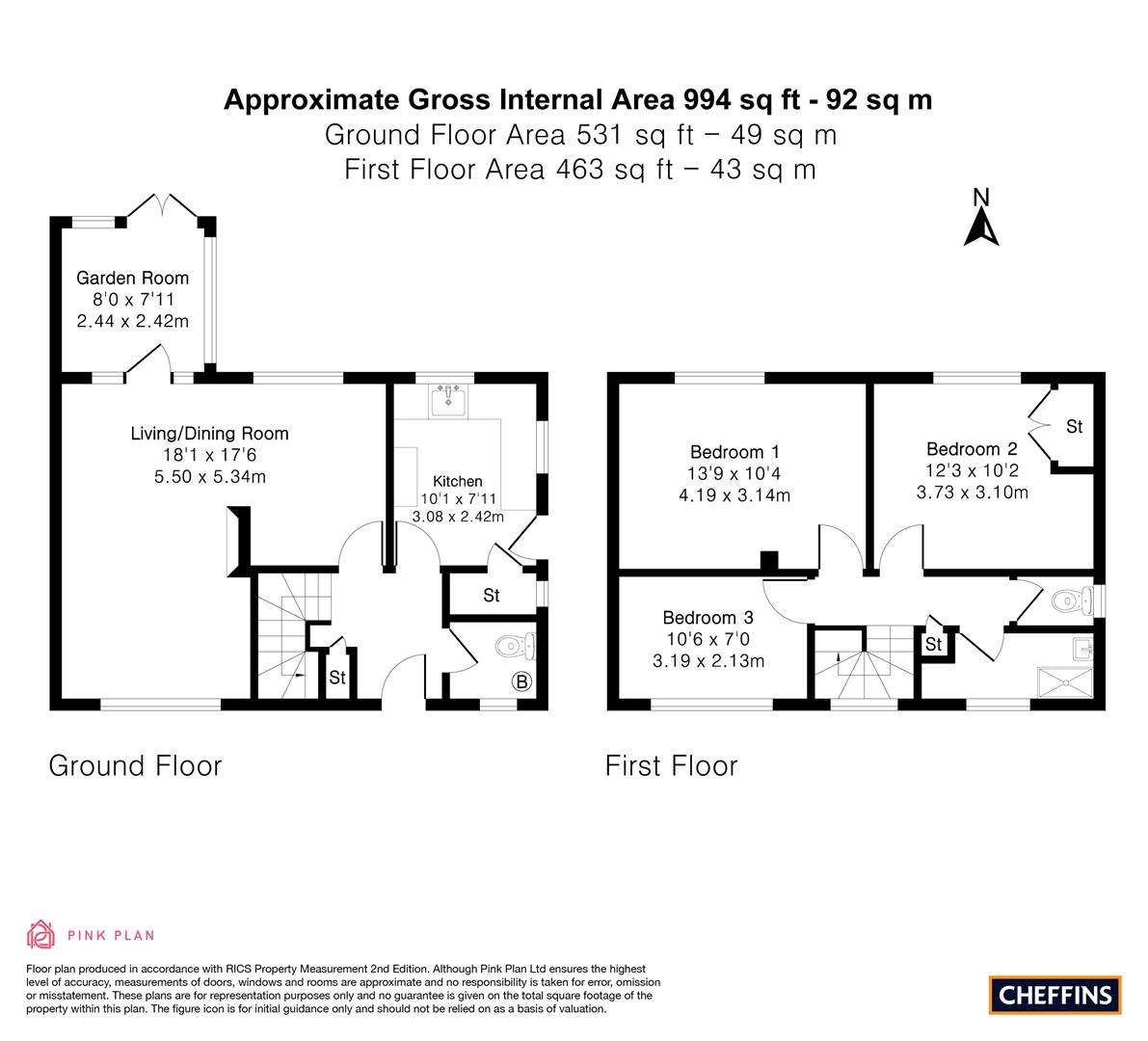 14a, Pierce Lane, Fulbourn floorplan