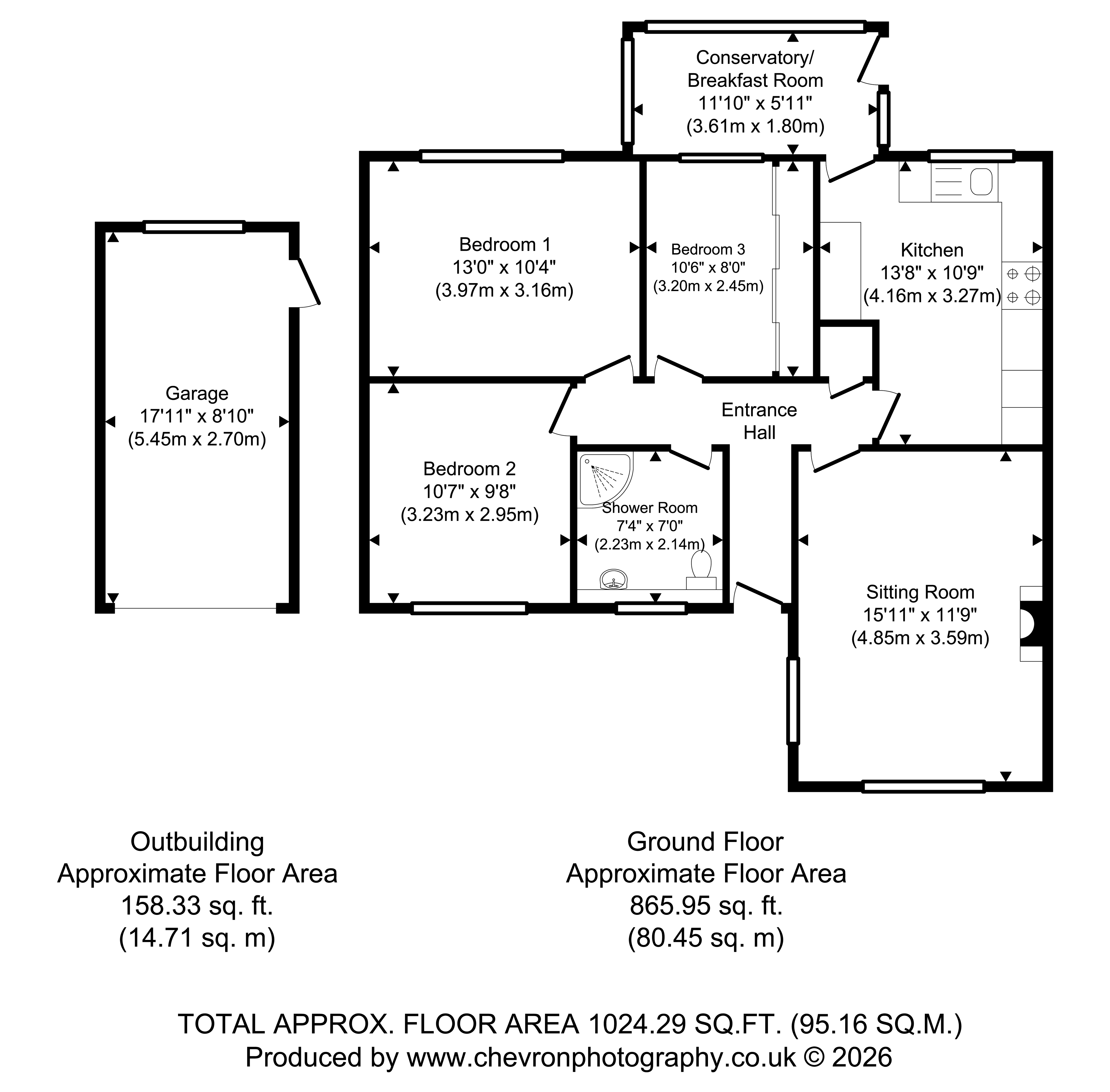 11, The Limes, Sudbury floorplan