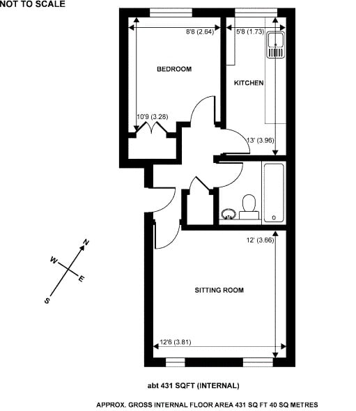 3 Vanbrugh Mews, Vanbrugh Drive, Walton-on-Thames floorplan