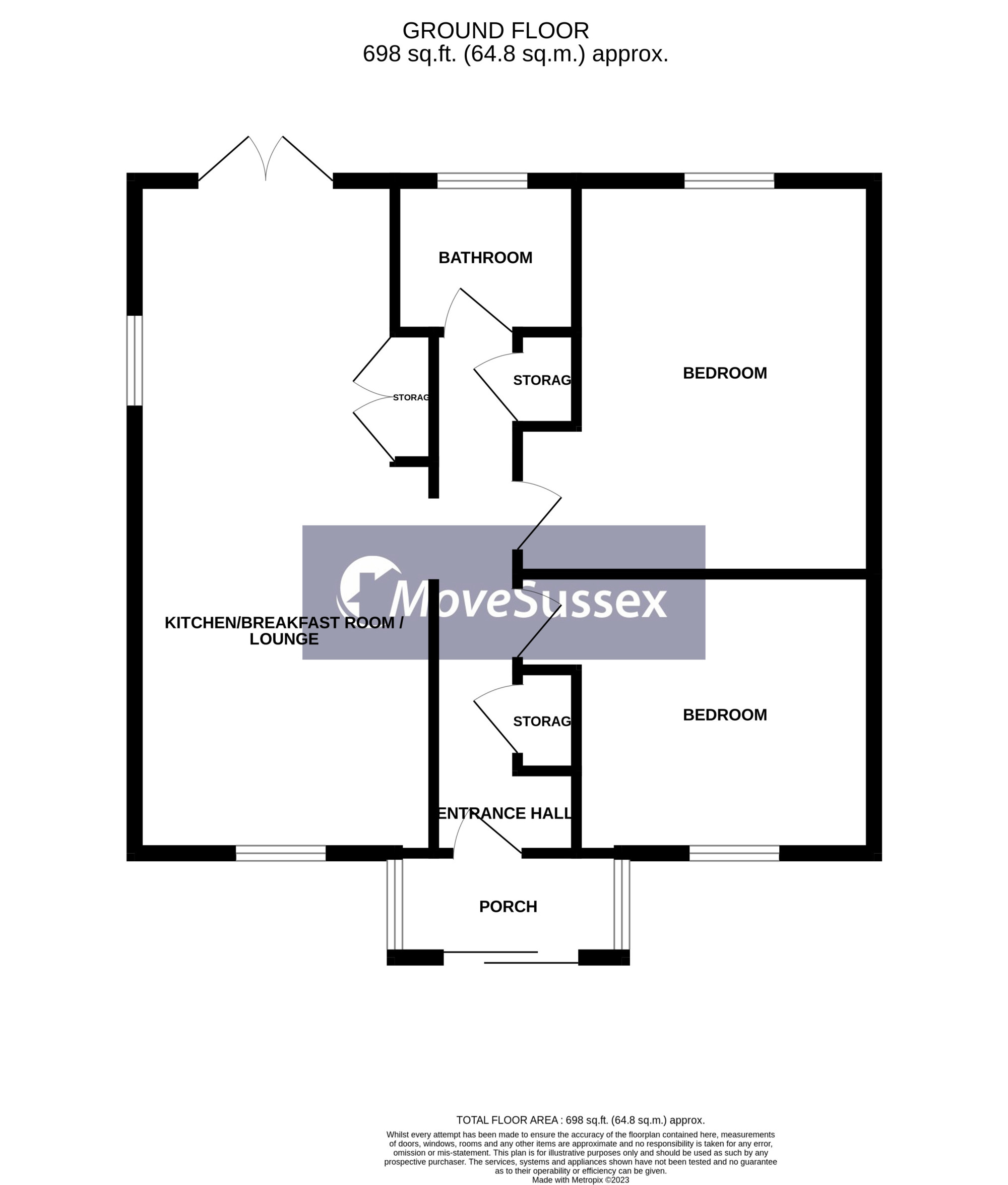 Barons Way, Polegate, East Sussex BN26, 2 bedroom bungalow for sale