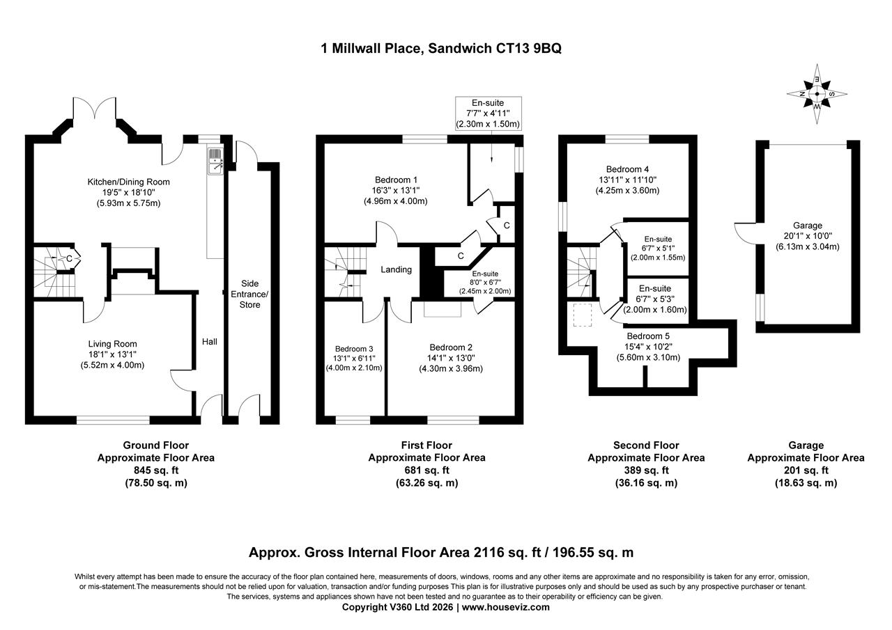 1, Millwall Place, Sandwich floorplan