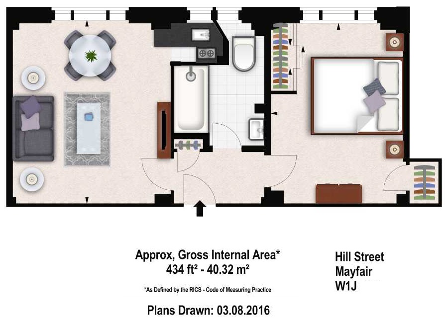 Flat 67, 39 Hill Street, Mayfair floorplan