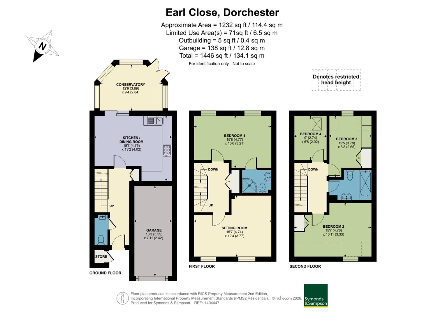 11, Earl Close, Dorchester floorplan