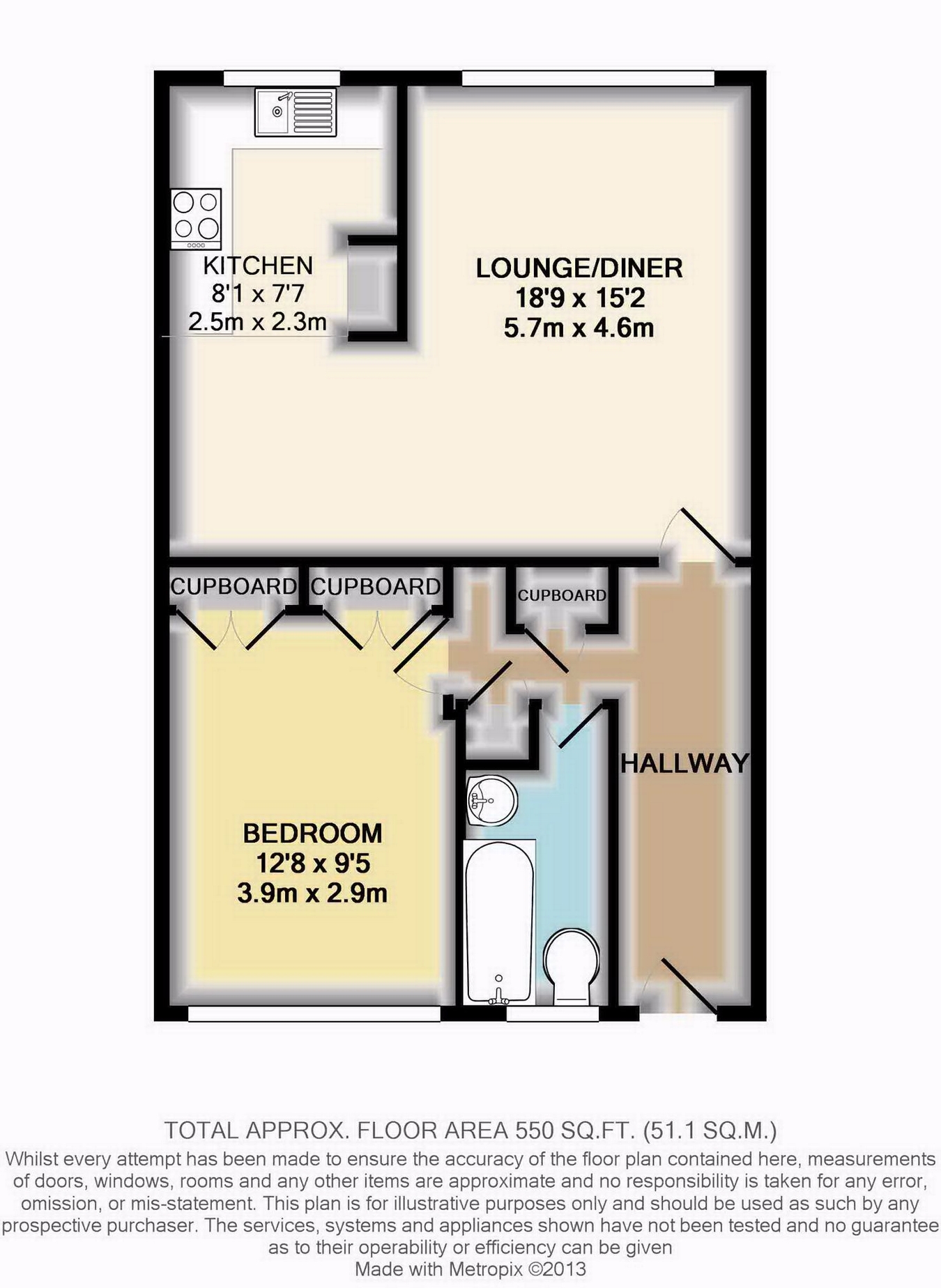 1 Bedrooms Maisonette to rent in Hollies Court, Addlestone, Surrey KT15