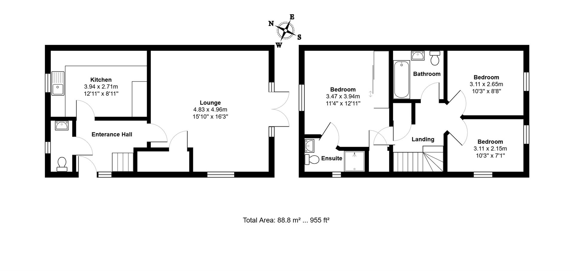 43, Eider Close, Stowmarket floorplan