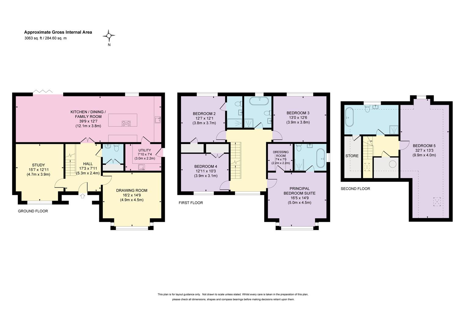 3 Horseshoe Crescent, Horseshoe Lane West, Guildford floorplan